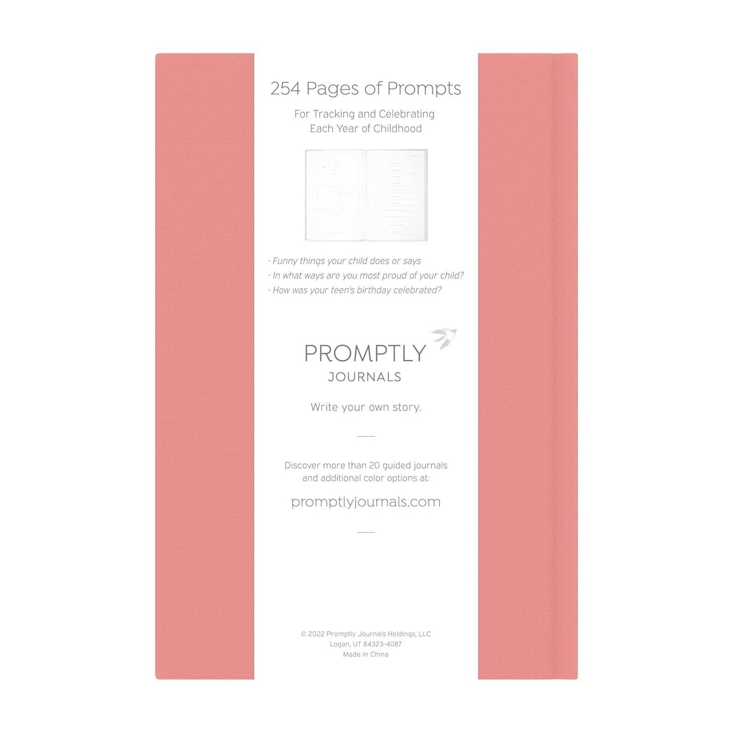 A Complete Childhood History: Pregnancy to 18 Years Journal : Dusty Rose Linen