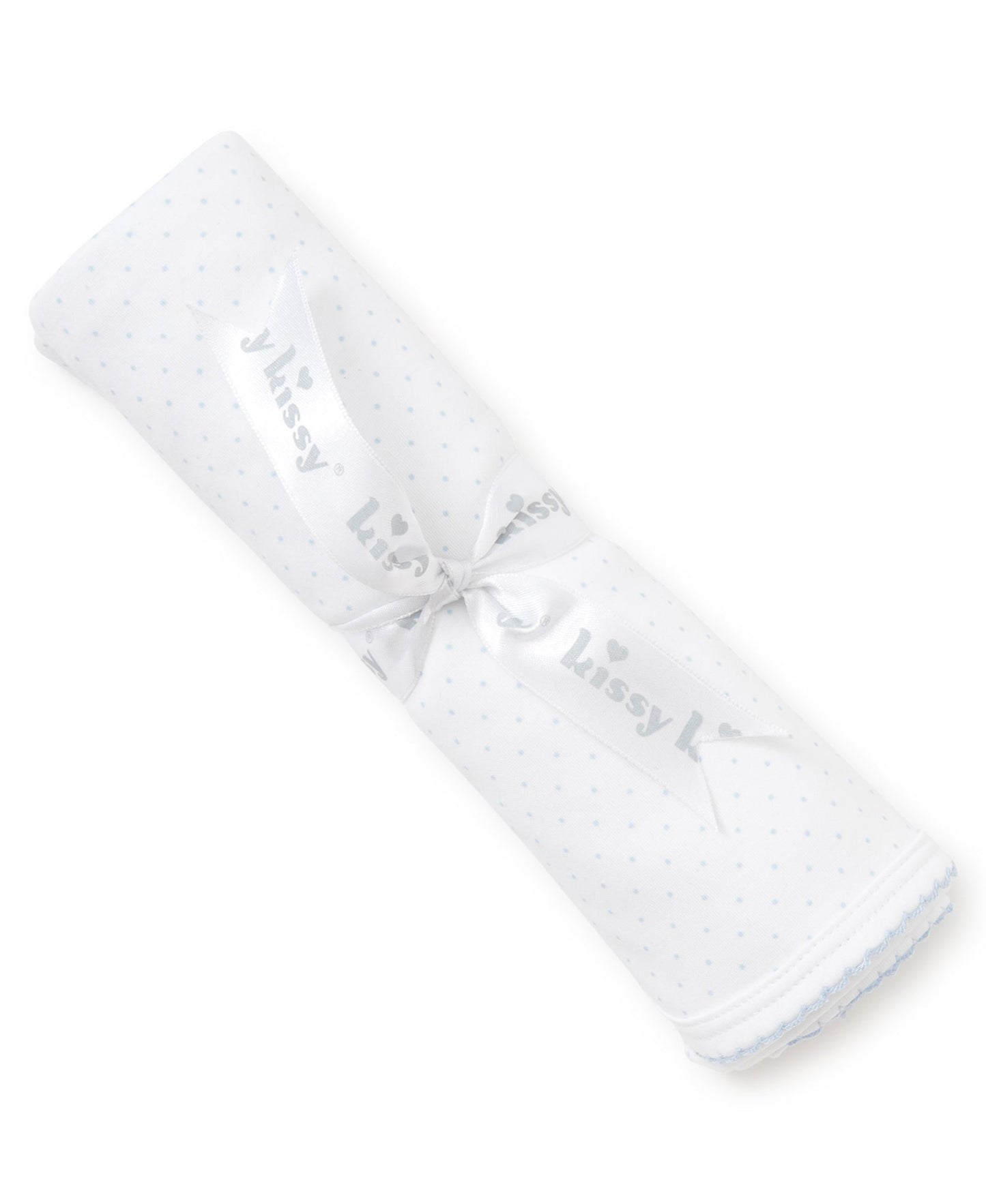 Kissy Kissy Premier Baby Bunny Footie + Blanket Set || Blue Hand Embroidered