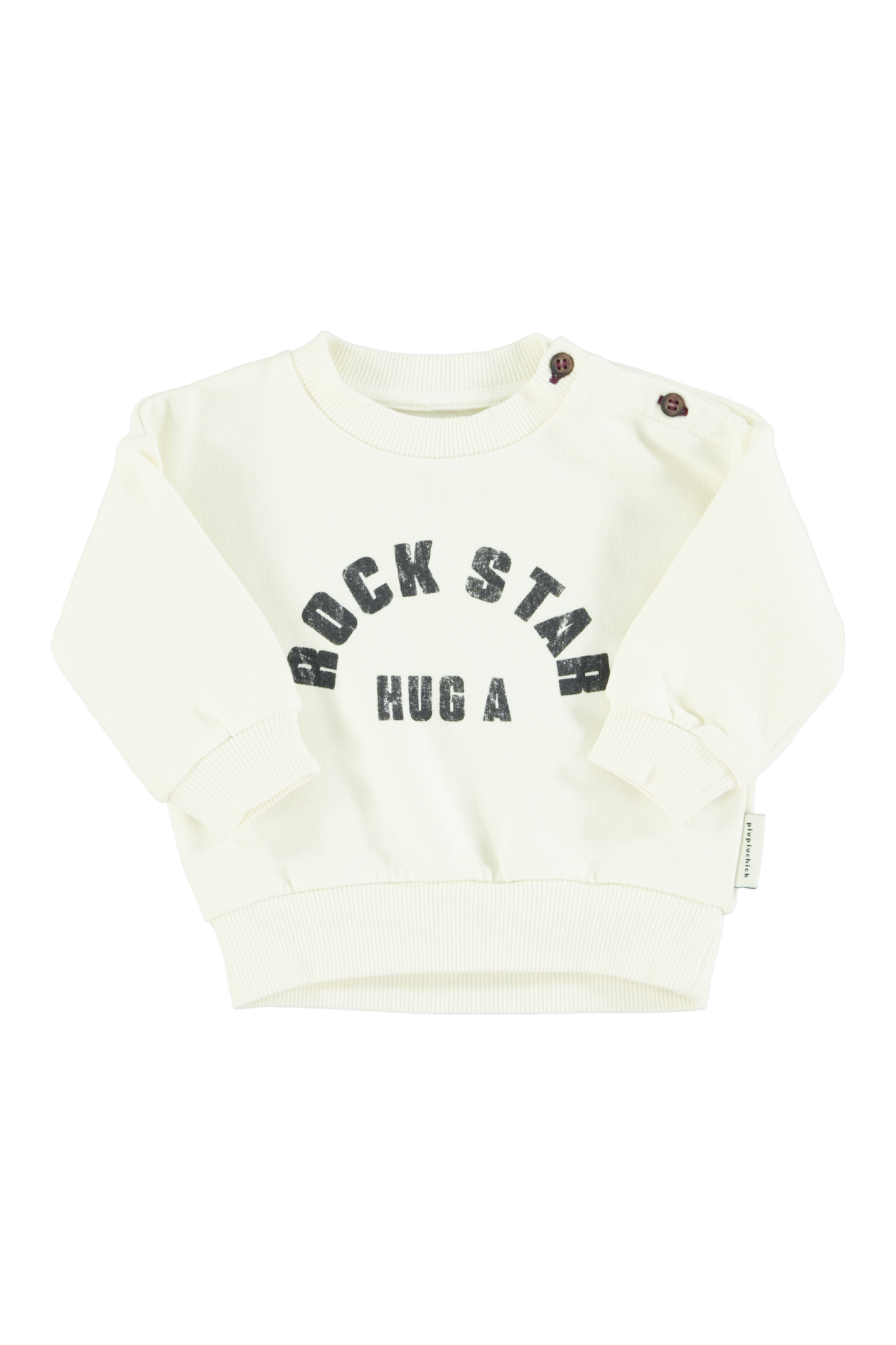 Sweatshirt | Ecru w/ "Rock Star" Print