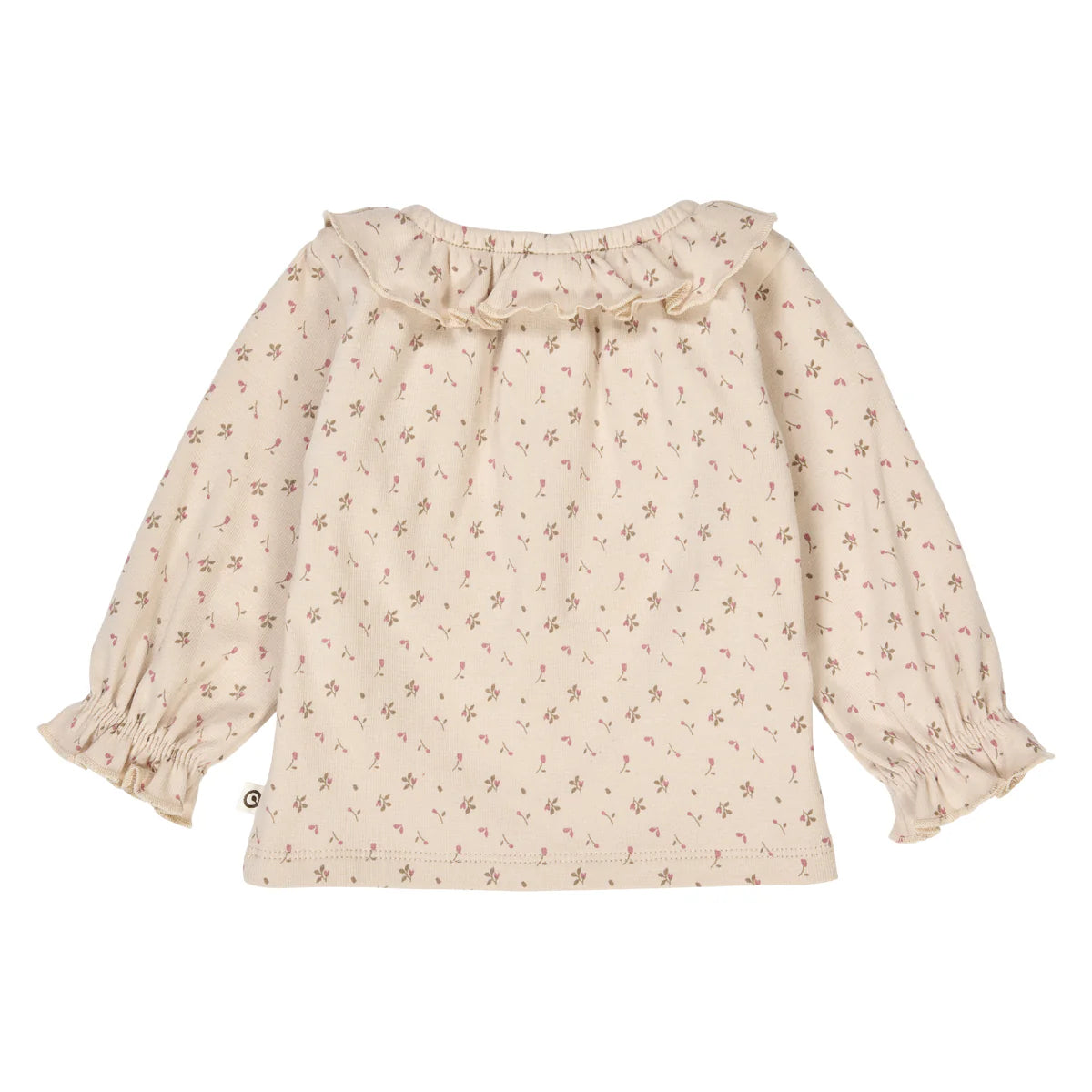 Aster Rib Frill Collar Top || Oak/Nostalgia rose/beige