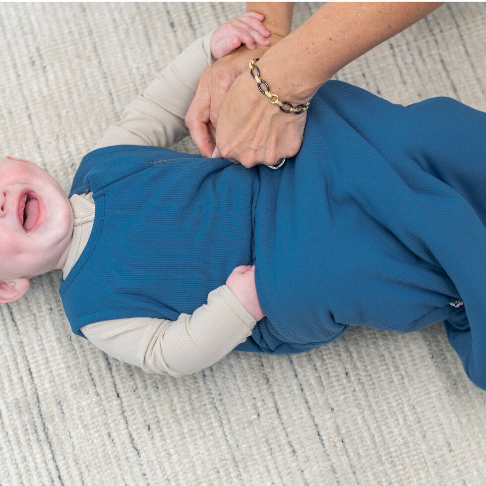Bamboo Ribbed Sleep Sack || Captain Blue