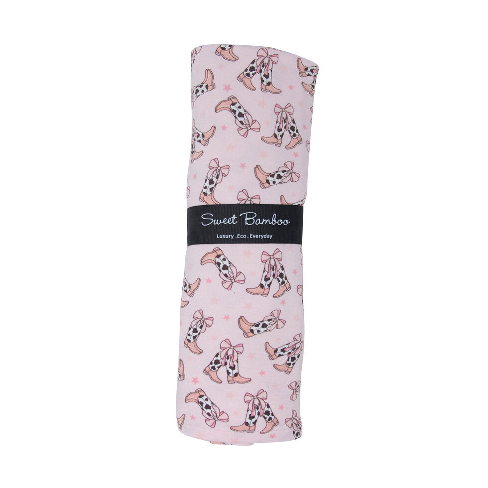 Sweet Bamboo Swaddle || Cowhide Boots