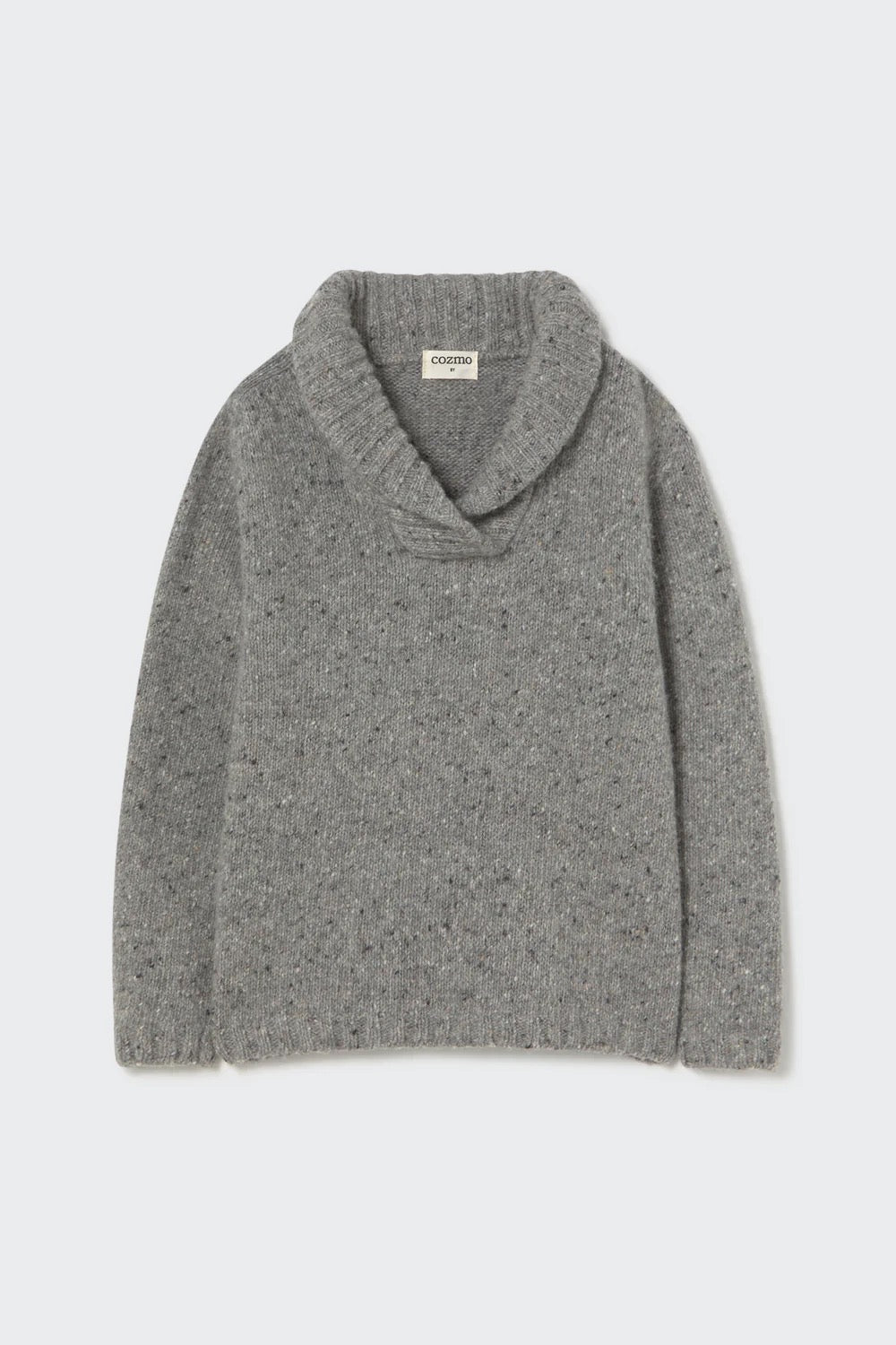 Tweed Tricot Collar Sweater || Grey