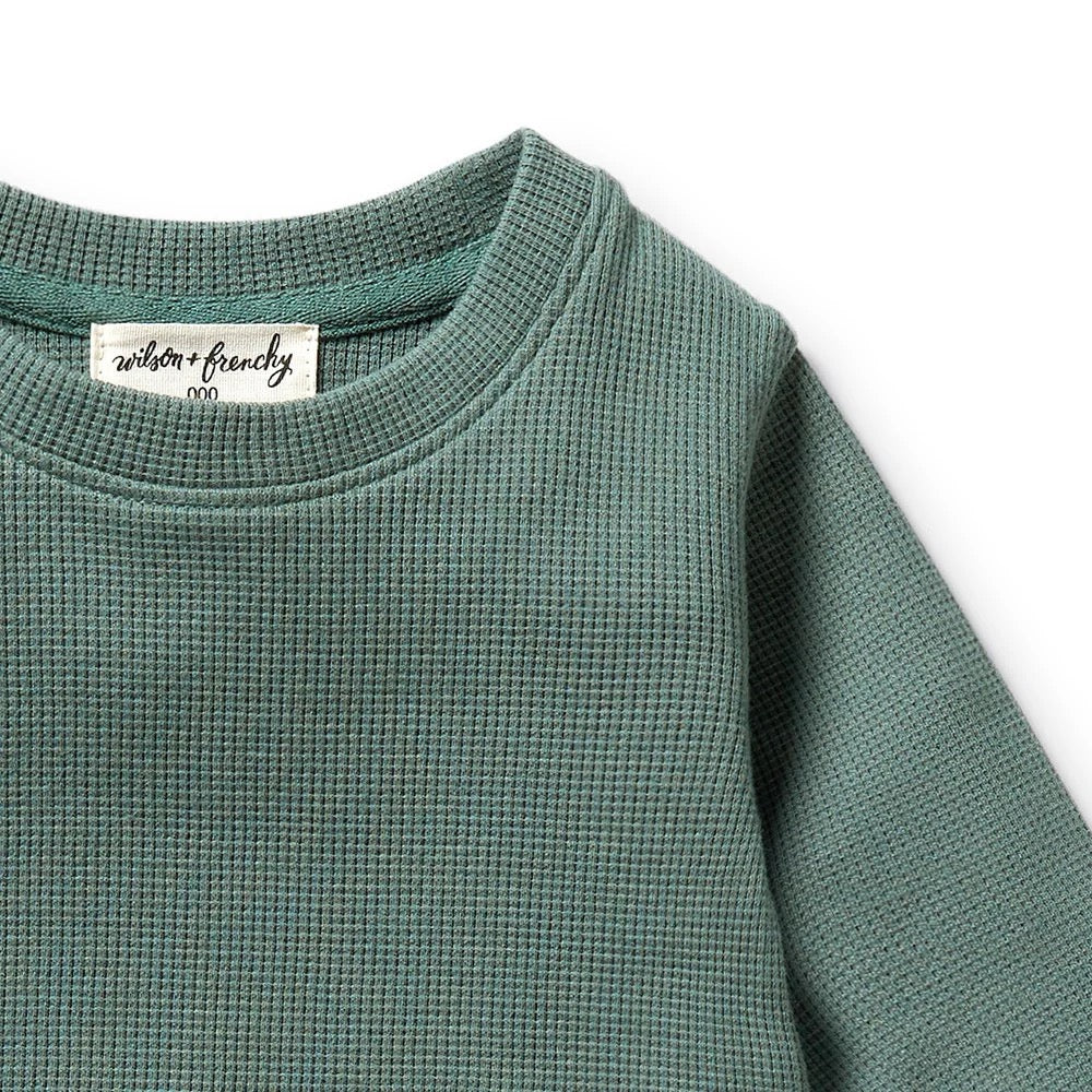 Organic Waffle Set || Pine Green