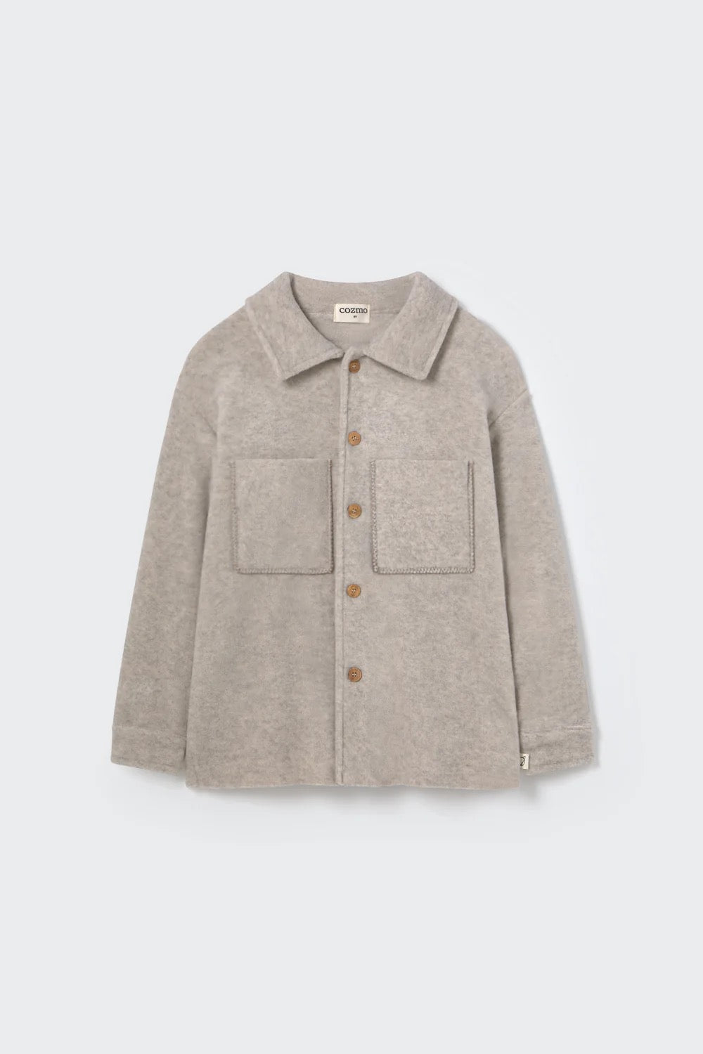 Soft Mélange Bamboo Shirt Jacket || Stone