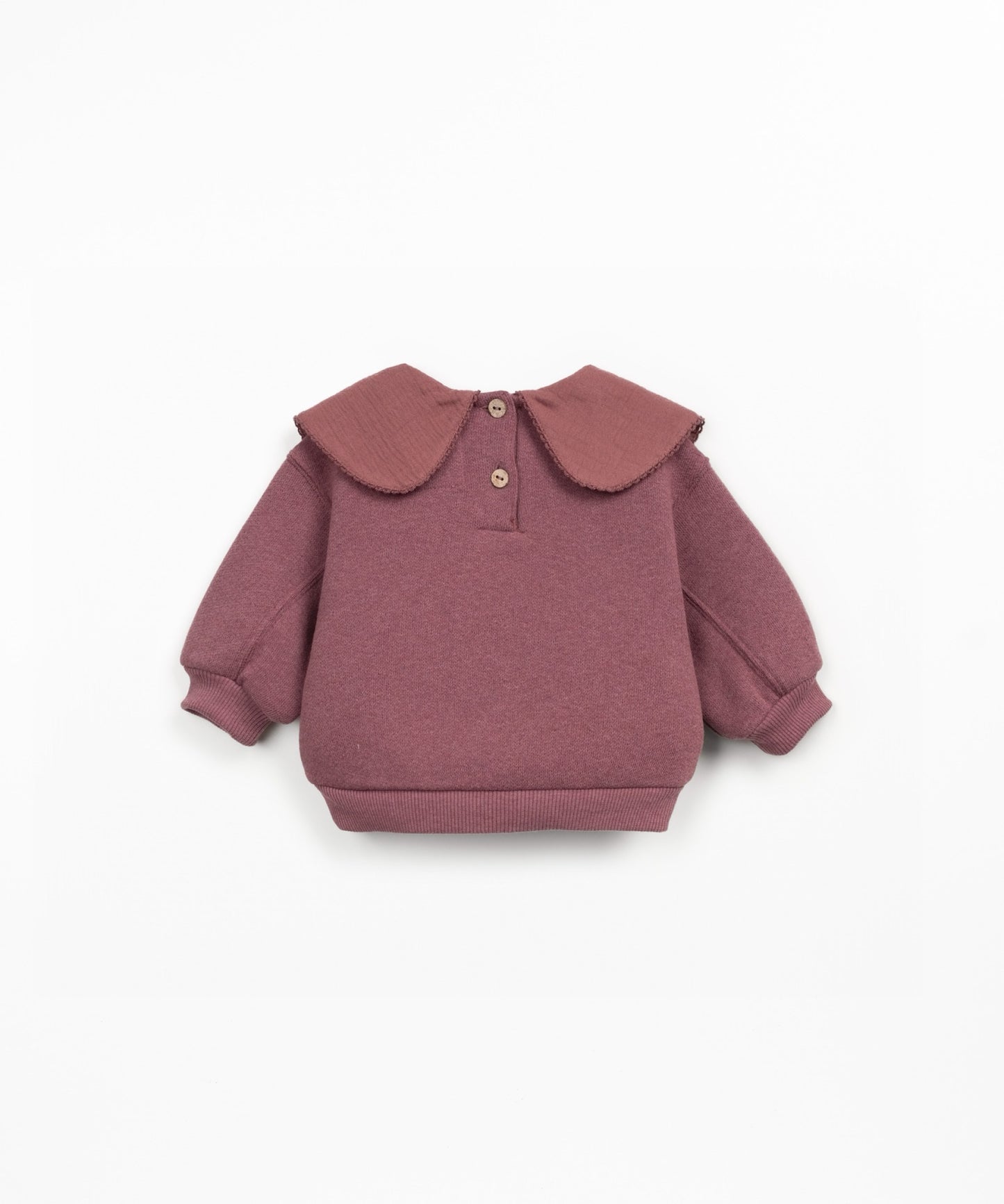 Knit Sweatshirt with Collar || Plum