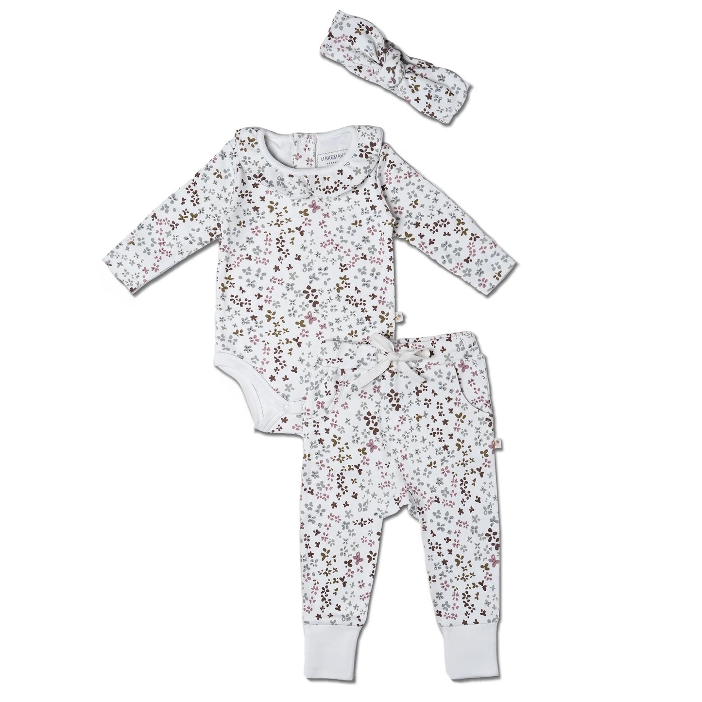 Organic Ruffle Onesie & Pant Set || Garden
