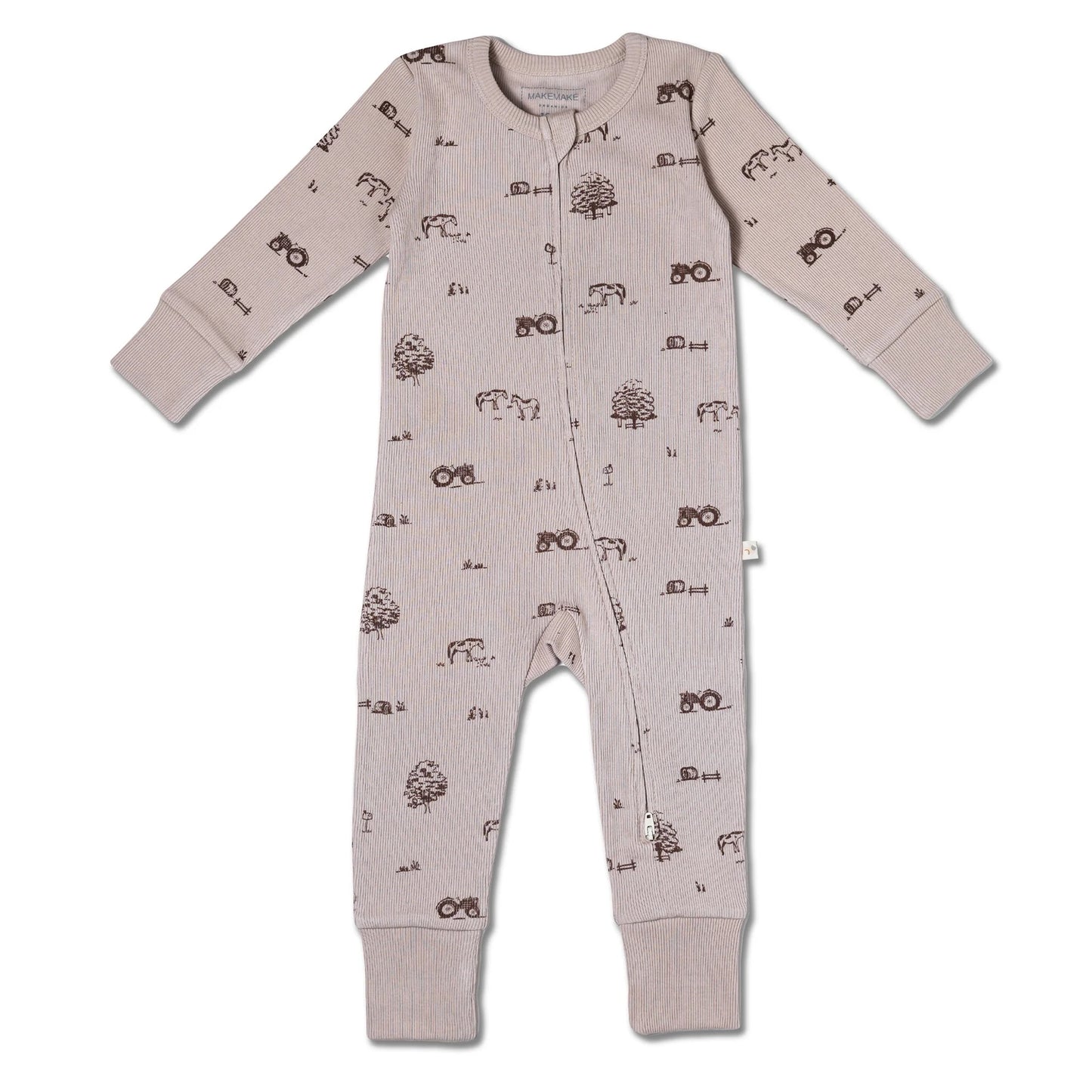 Organic 2-Way Zip Romper || Farm