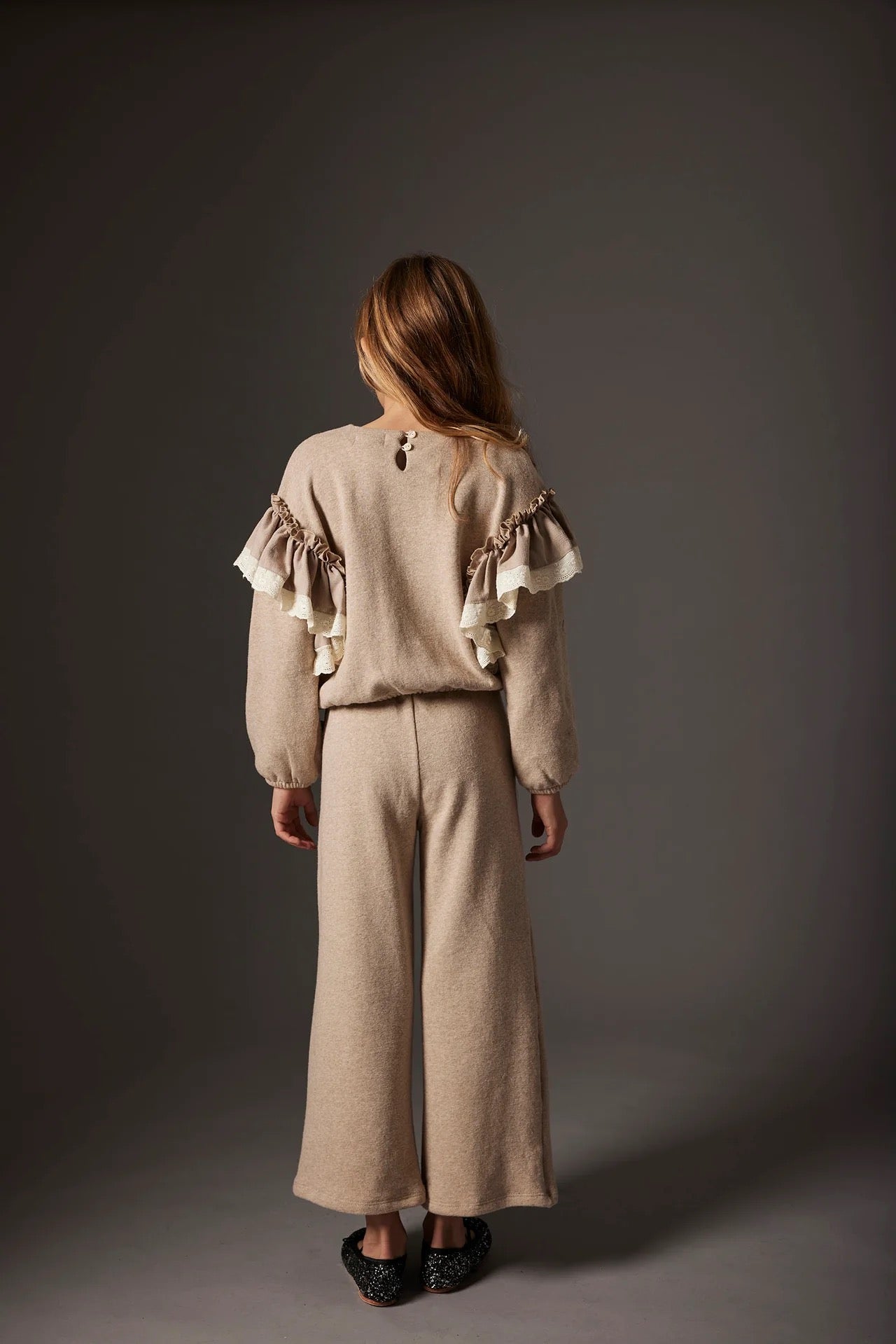 Soft Brushed Knit Sweater & Pant Set || Stone