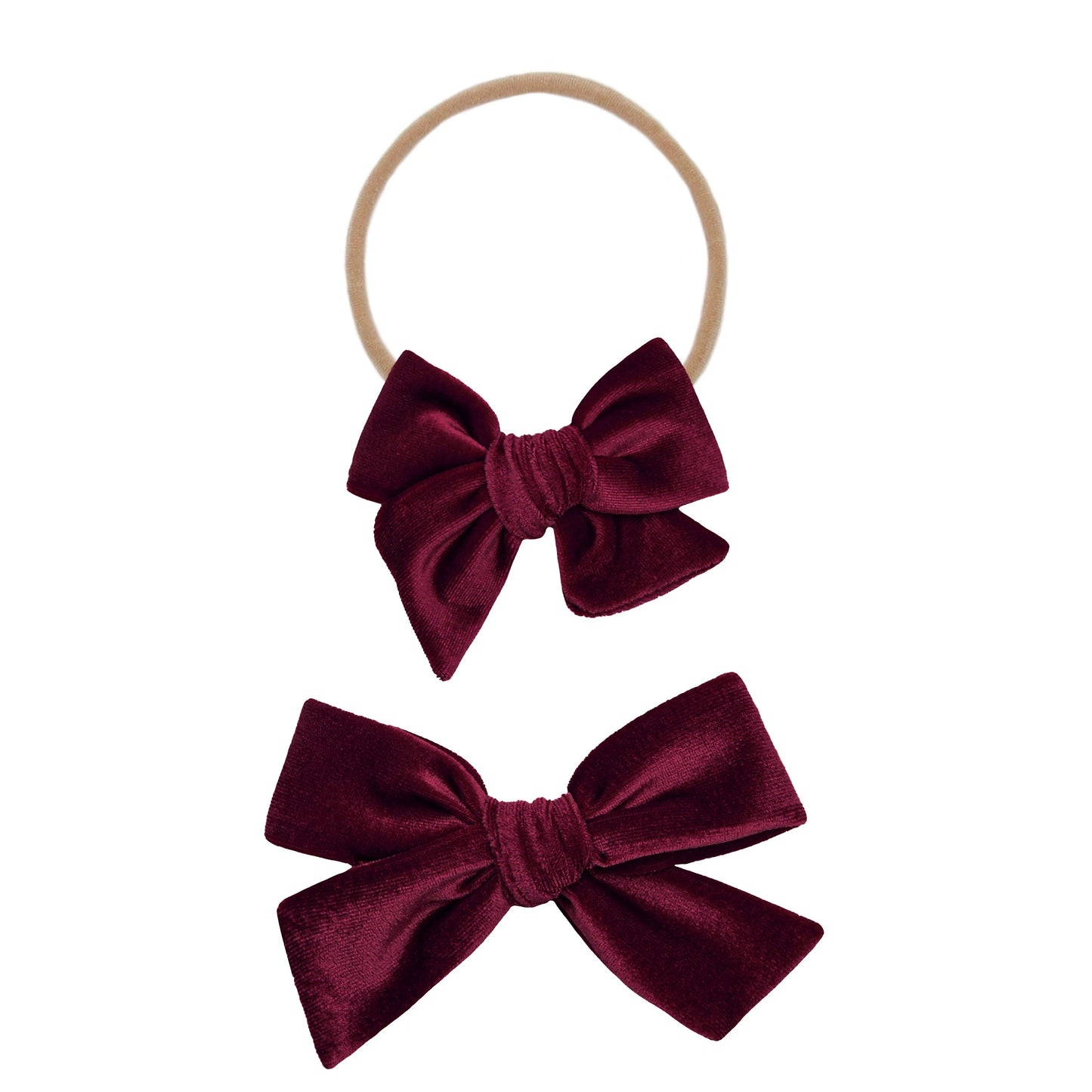 Velvet Bows - Headband Style Small