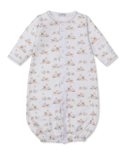 Kissy Kissy Forest Fanfare Tan Convertible Gown, Hat & Burb Cloth Set