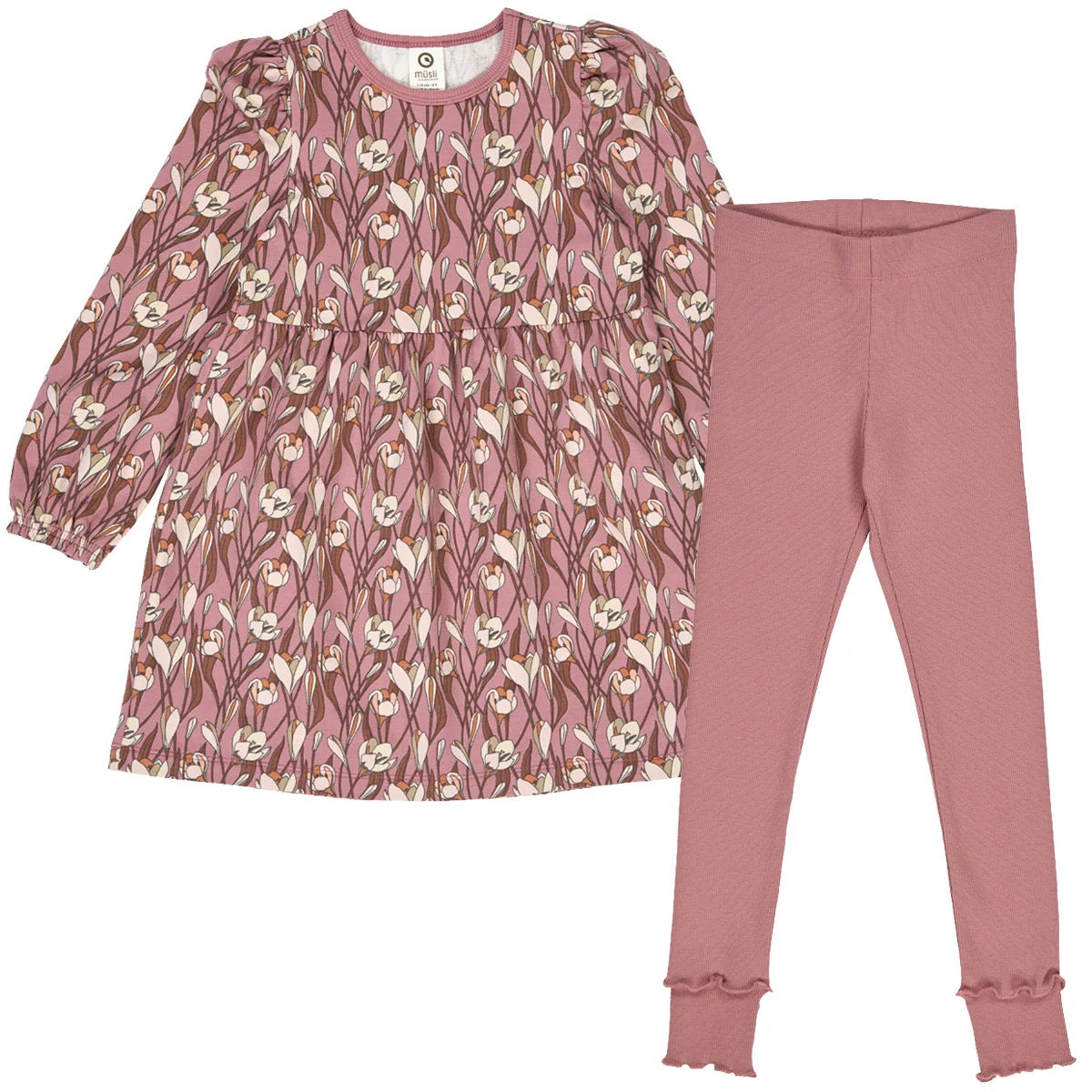 Girls Autumn Dress & Leggings Set || Nostalgia Rose