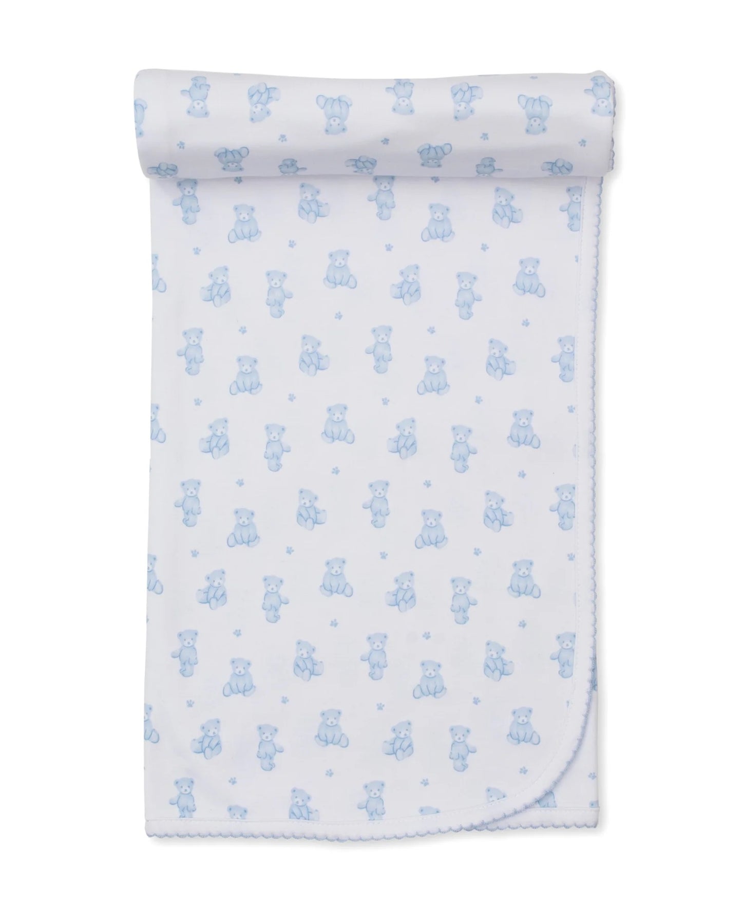 Teddy Bear Time Blue Blanket
