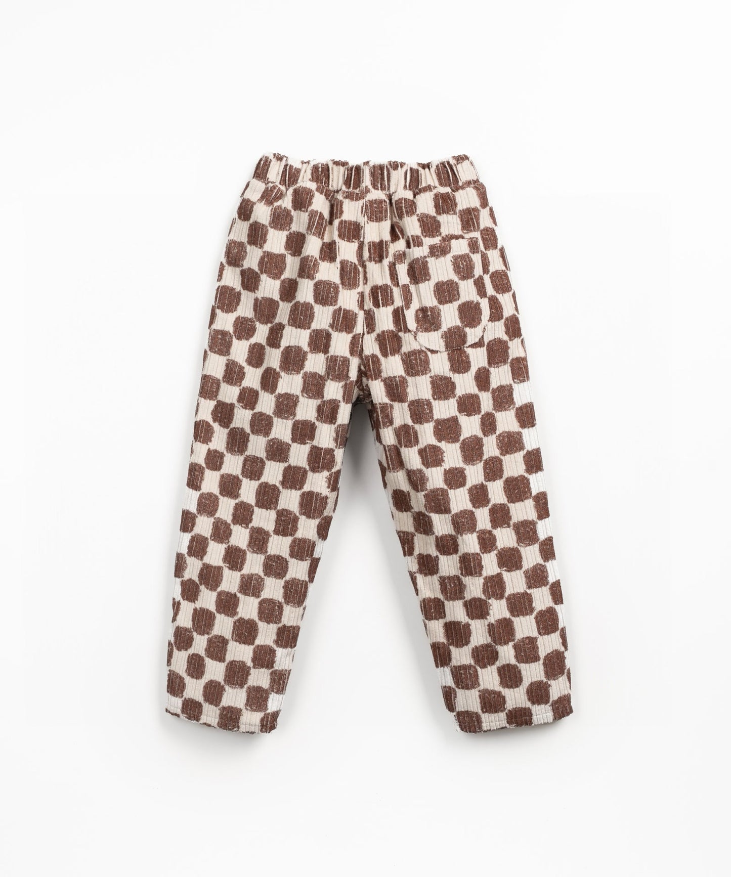 Corduroy Trousers with Tile Print