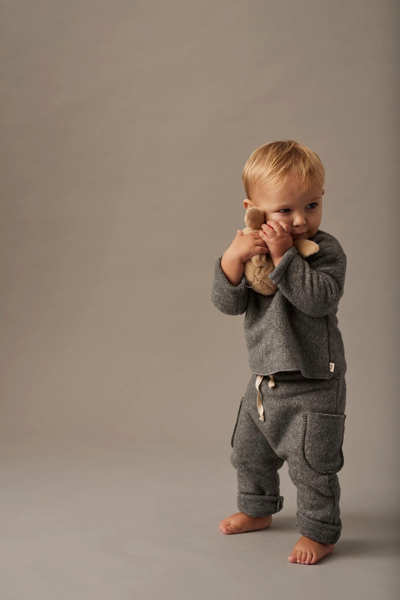 Porto Pants and Bear Ear Jacket Set || Grey