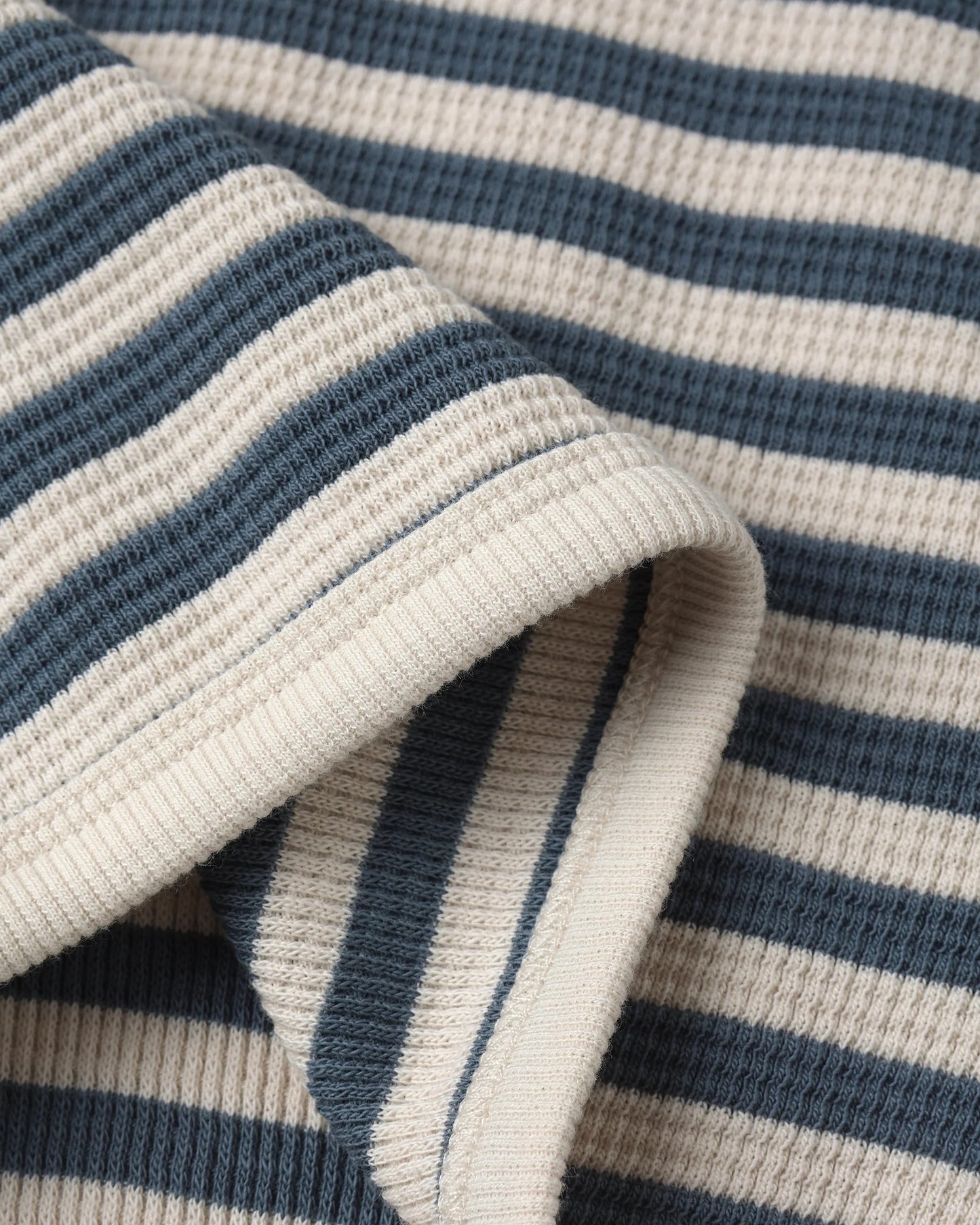 Waffle Slouch Set || Ocean Stripe