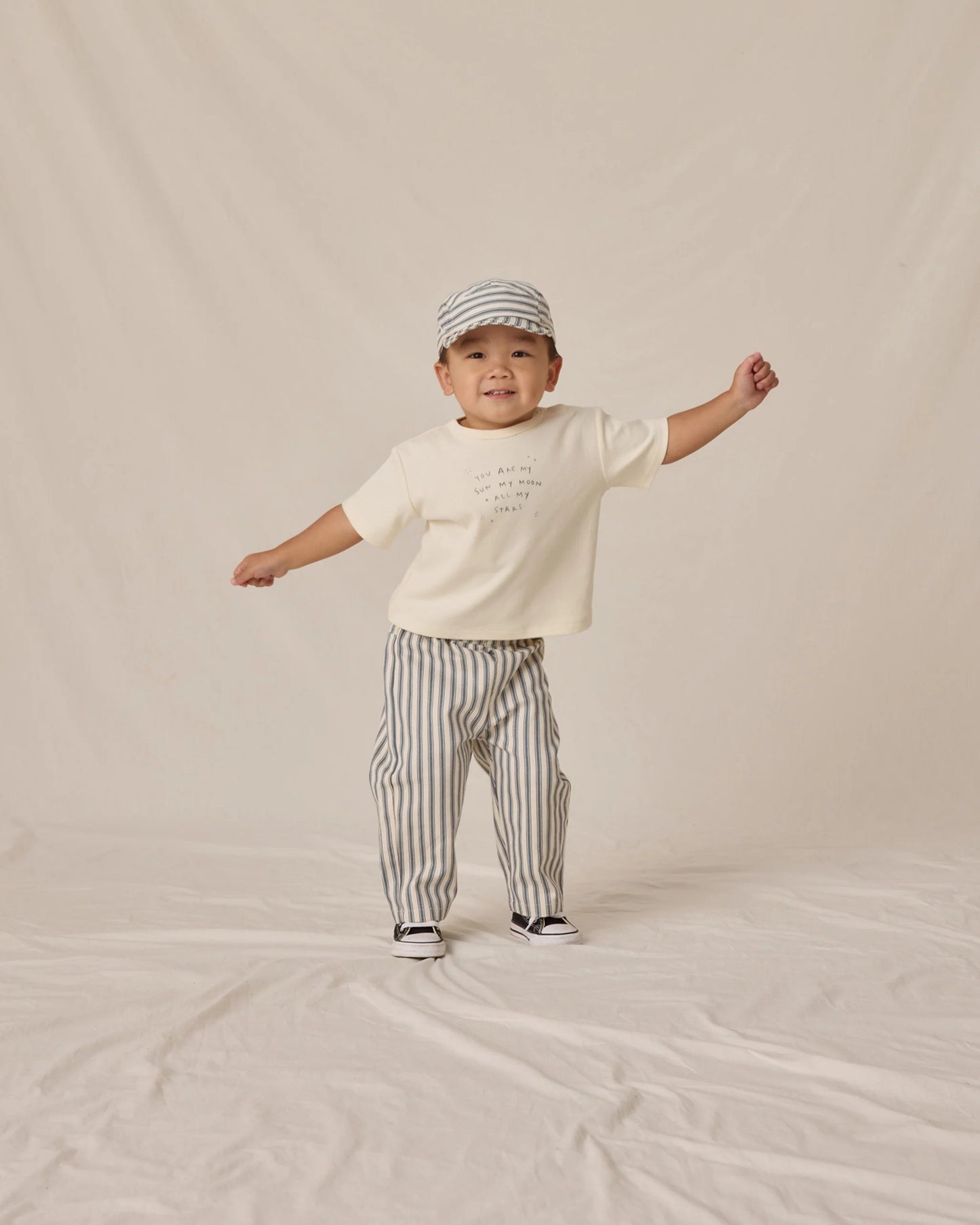 Baby Cap || Ocean Pinstripe