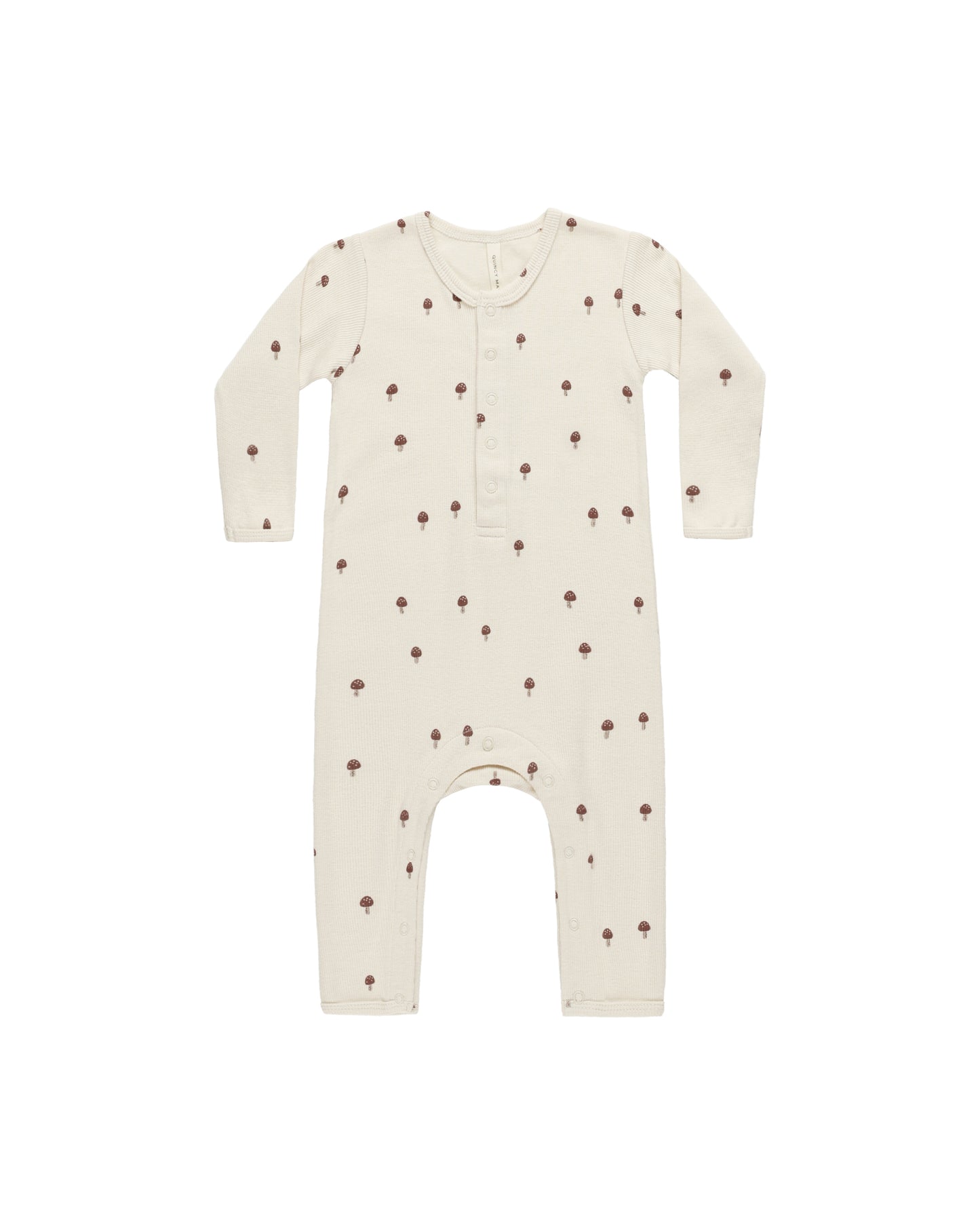 RIBBED BABY JUMPSUIT MUSHROOMS