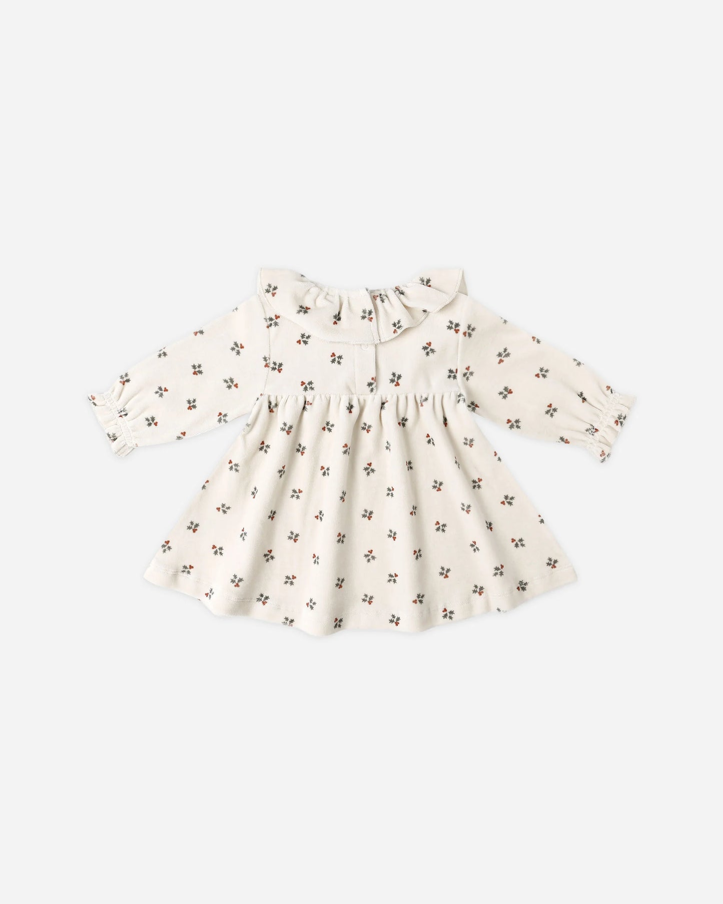 Velour Baby Dress || Holly Berry