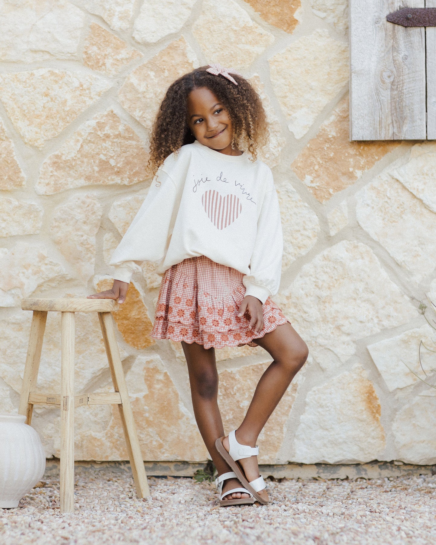 Tiered Mini Skirt || Poppy Gingham