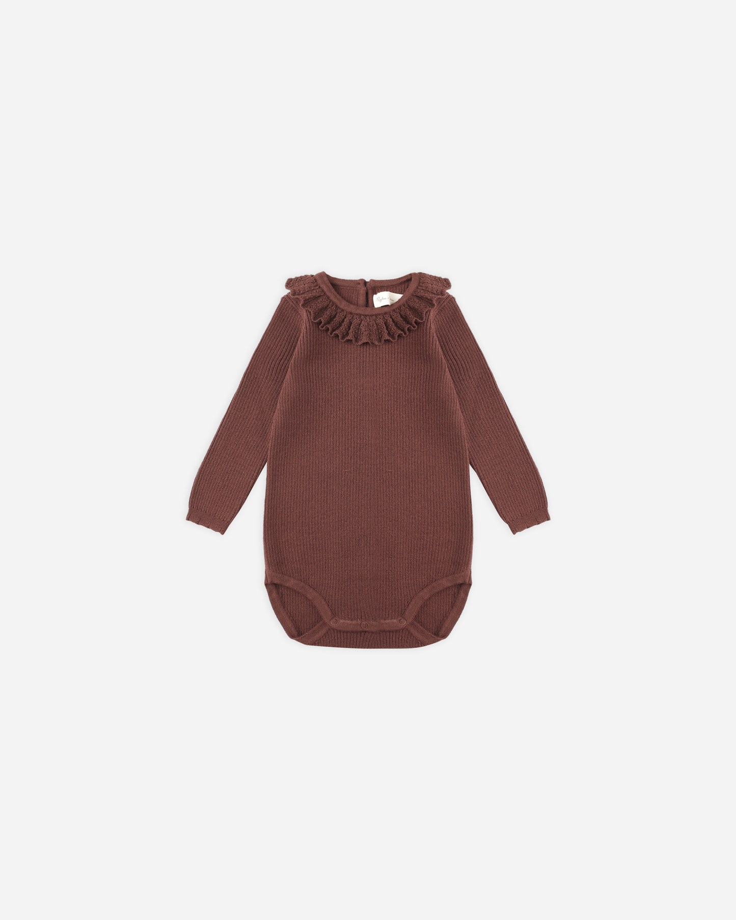 Ruffle Collar Bodysuit || Burgundy