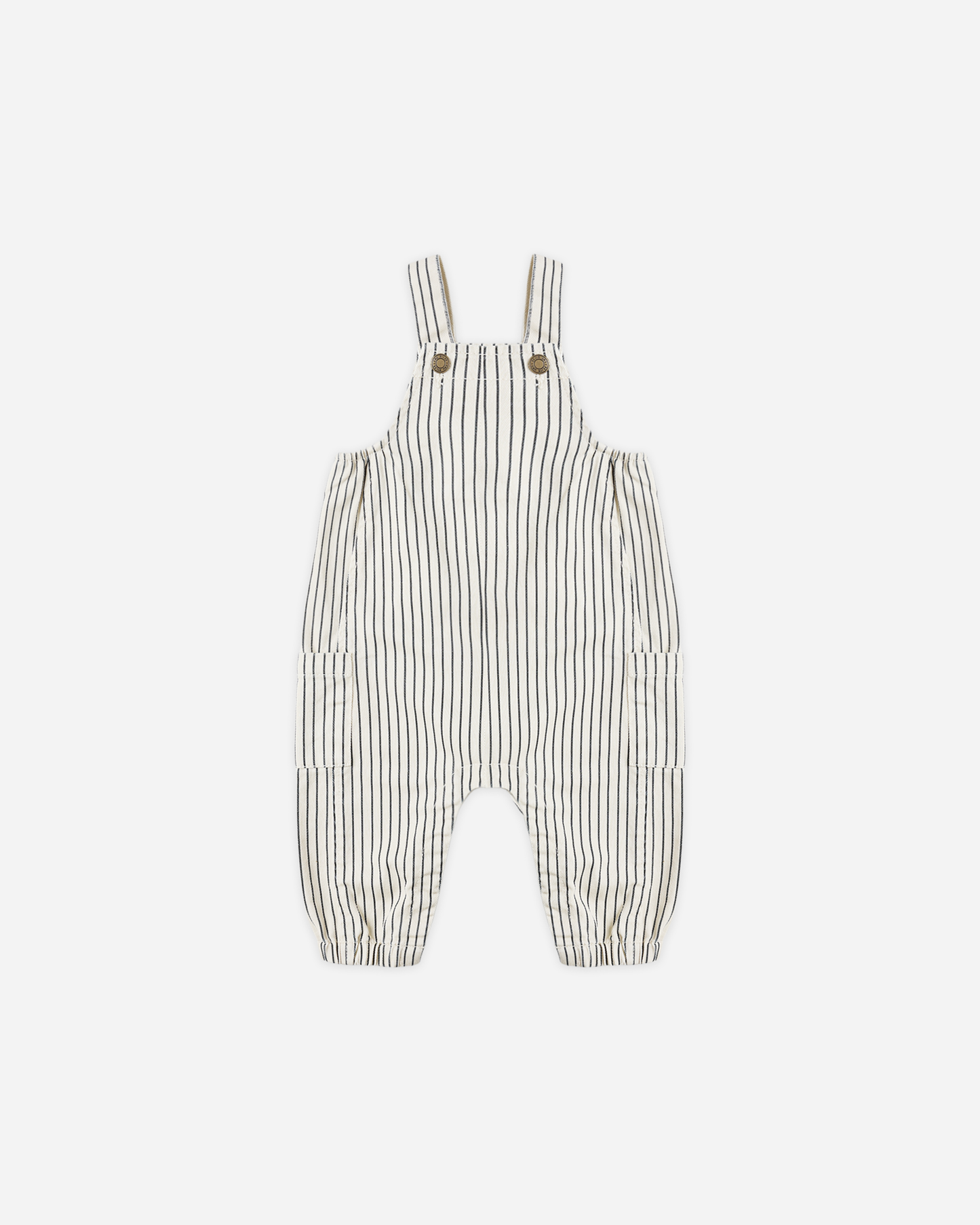 Cargo Baby Overall || Navy Pinstripe