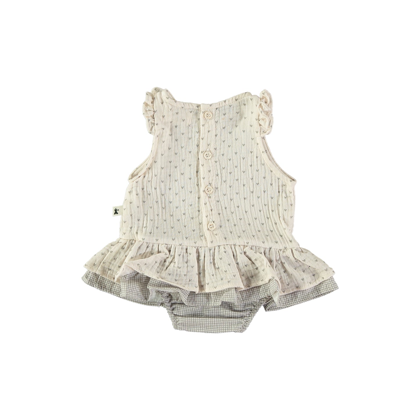 Grey Heart Bubble Romper