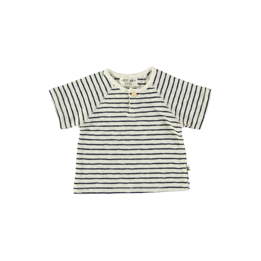 Knit Striped Top || Navy + White