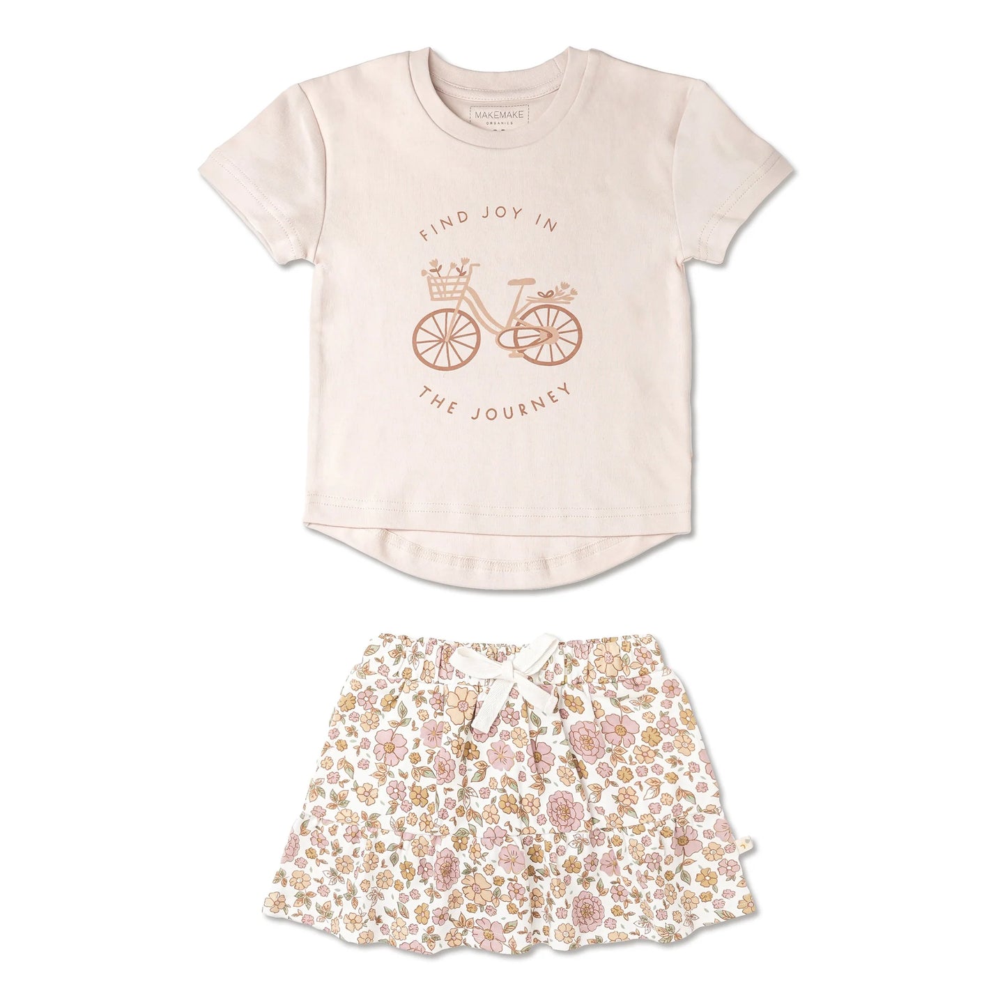 Organic Graphic Tee & Skort Set || Summer Garden