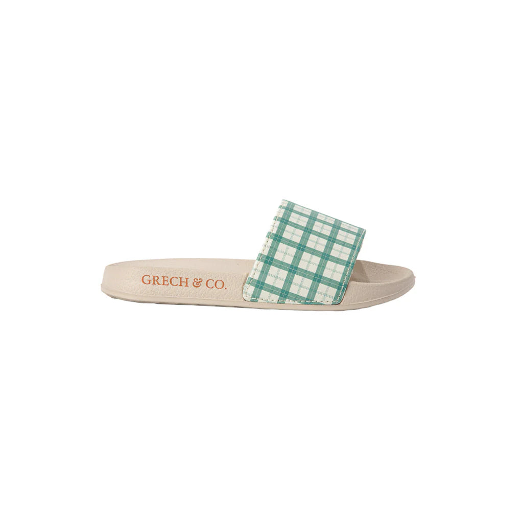 Slide Sandal || Fern Plaid