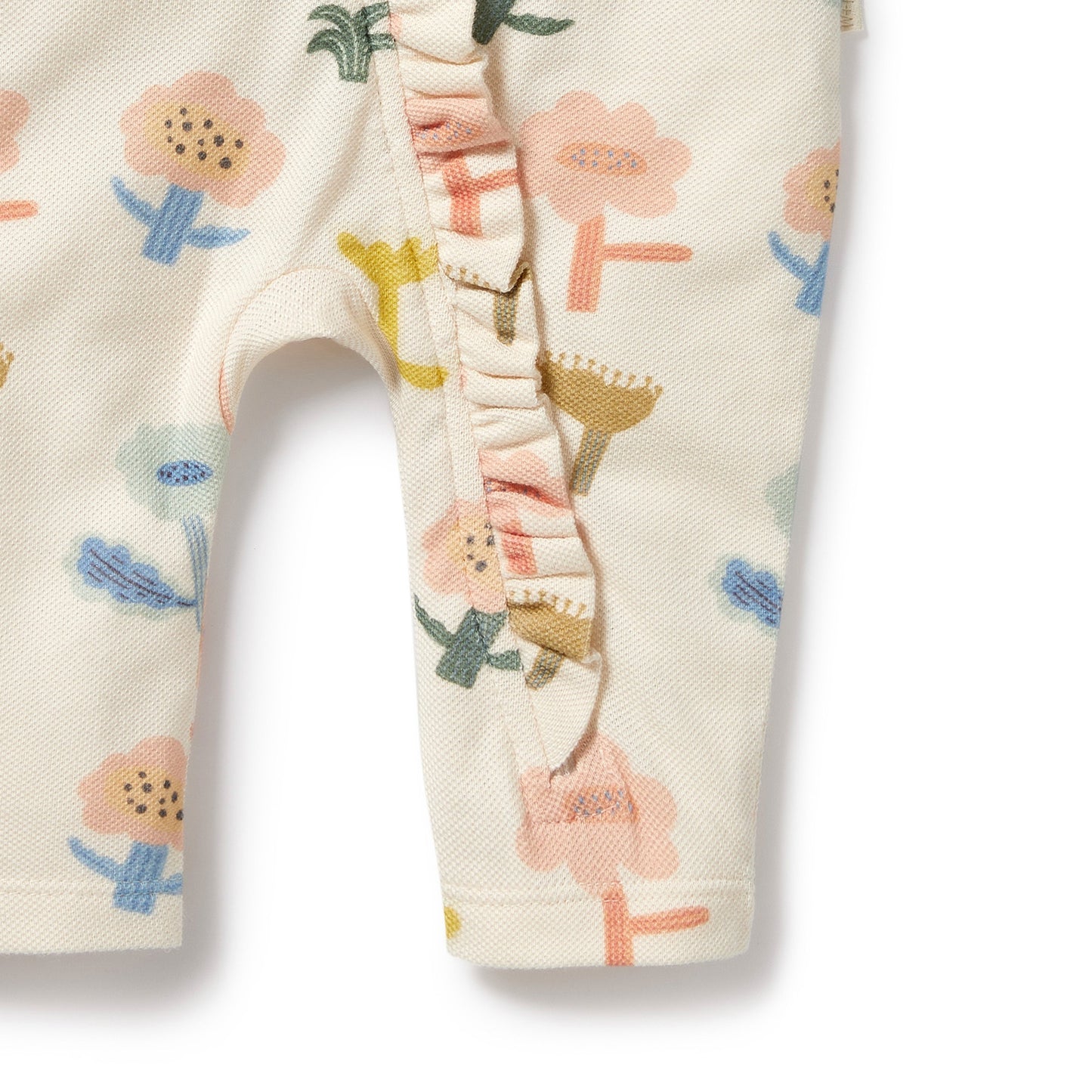 Cookie Cut Organic Cotton Ruffle Zipsuit