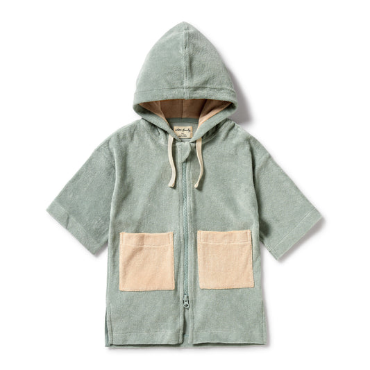 Hooded Beach Cover-up || Pistachio