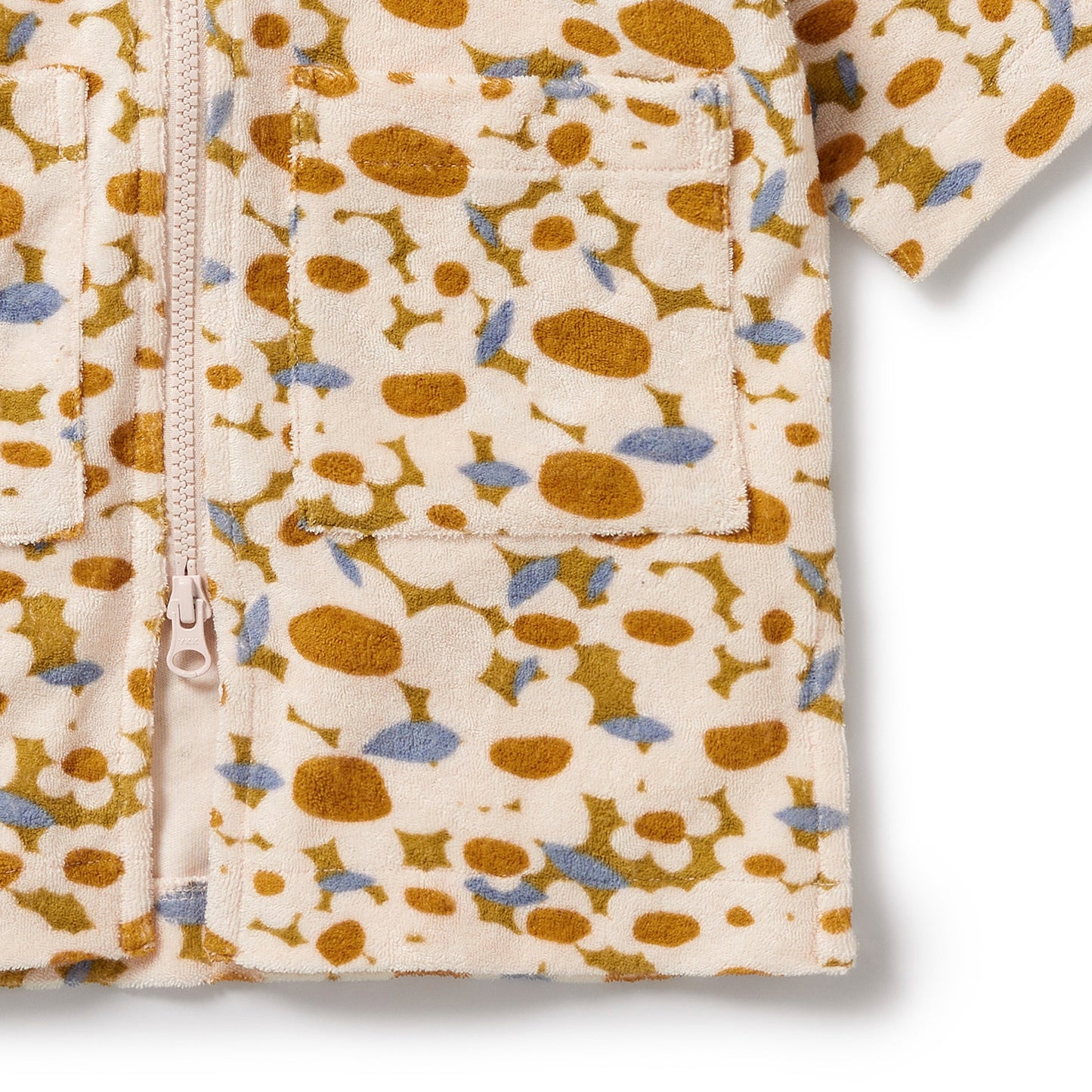 Flower Burst Organic Terry Hooded Swimsuit Cover-up