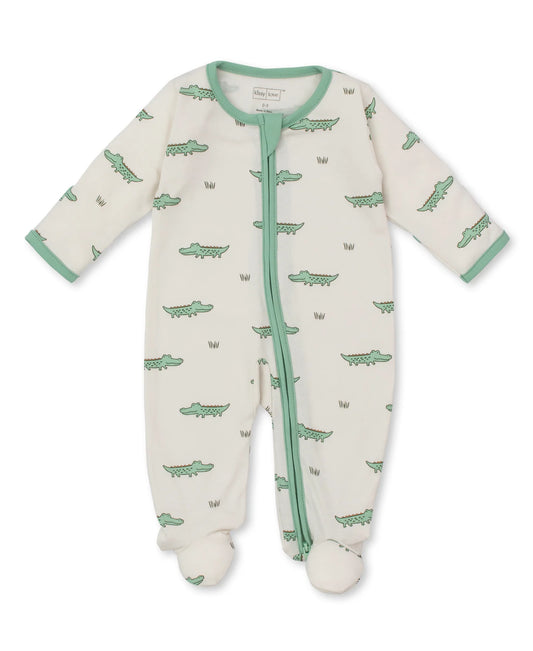 Kissy Love Crocodile Walk Zip Footie