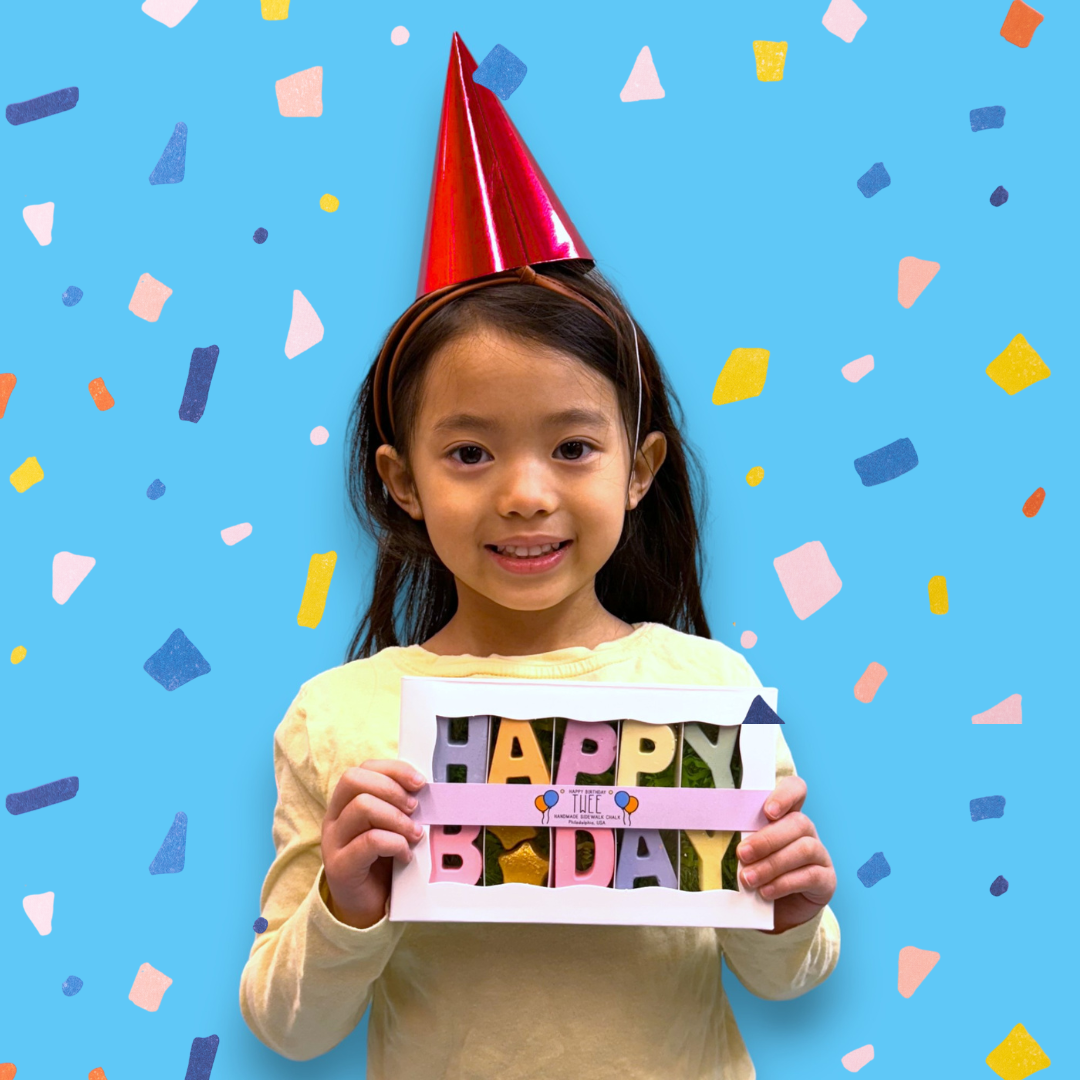 HAPPY BIRTHDAY GIFT BOX | HANDMADE SIDEWALK CHALK
