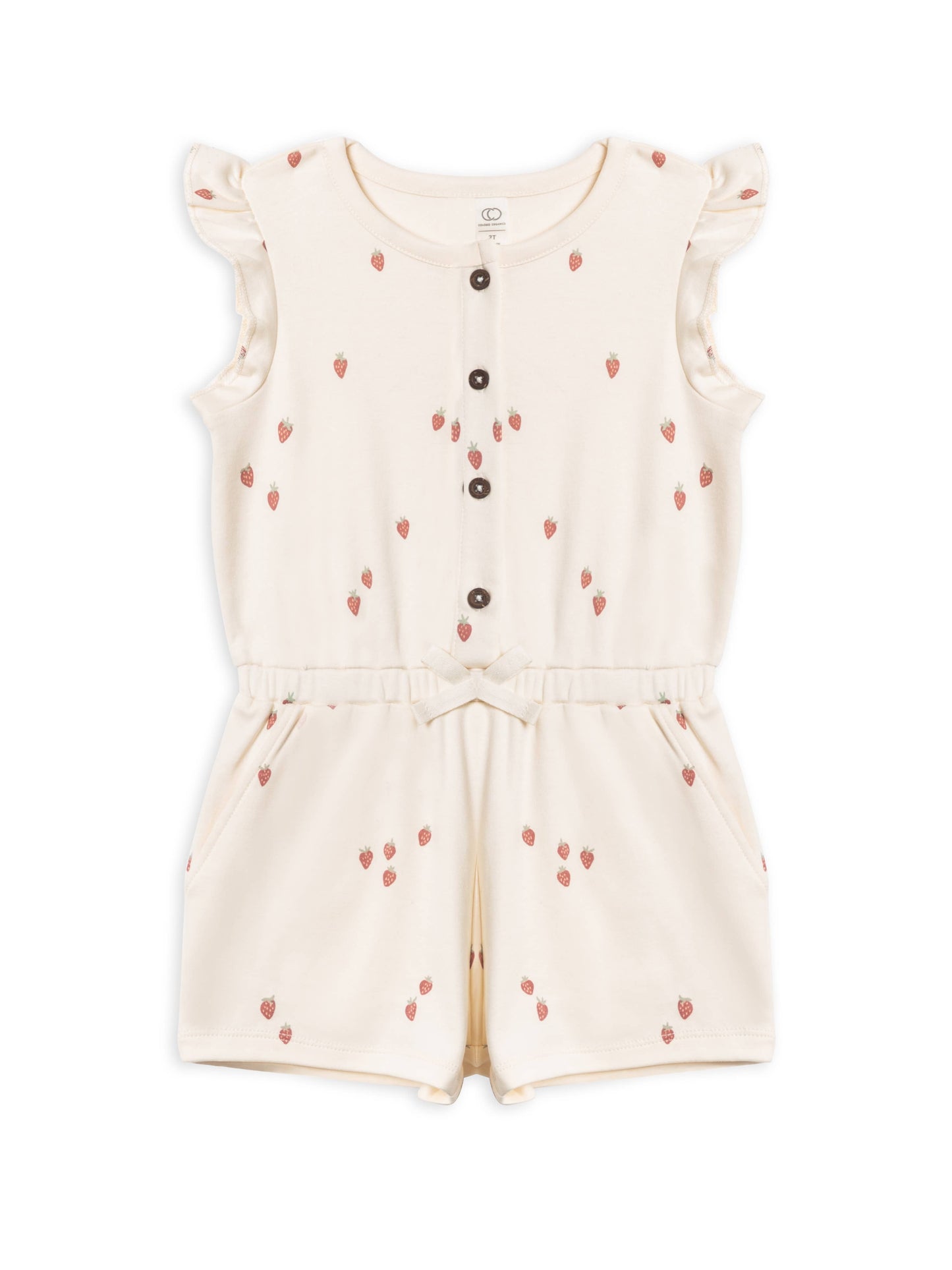 Organic Kids Shaye Romper - Strawberry / Berry: 2T