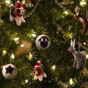 Santa’s Helpers Dogs Eco Ornaments - Set of 2