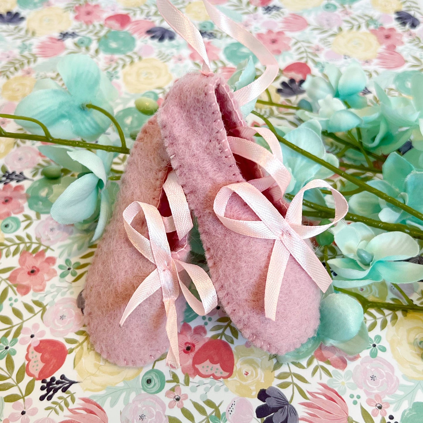 Ballet Slippers Felt Wool Christmas Ornament