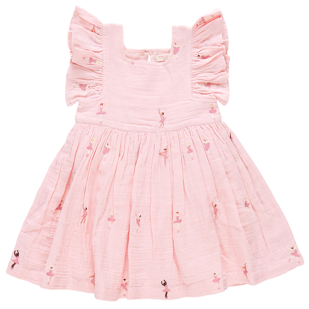 Girls Elsie Dress - Ballerina Embroidery