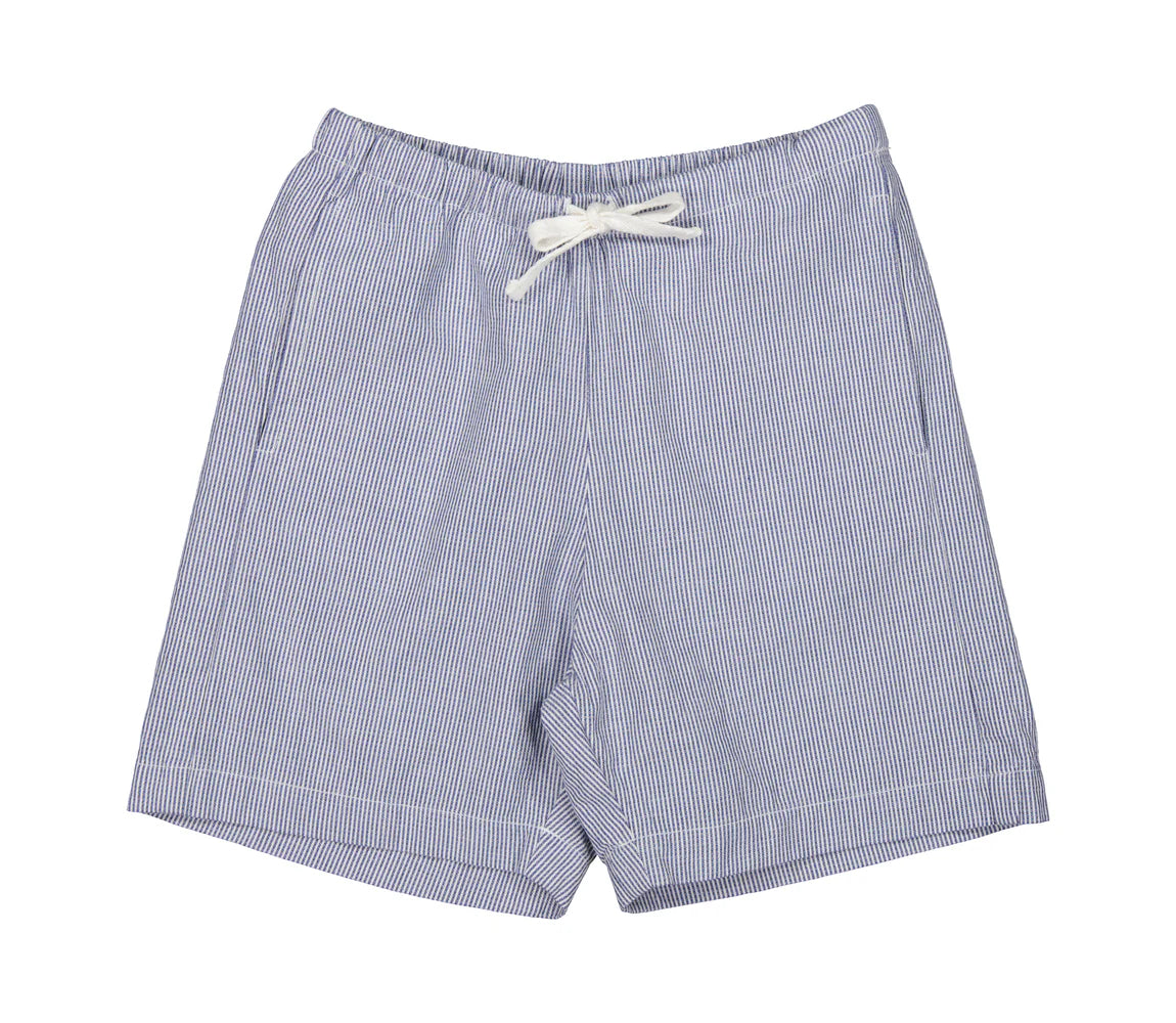 Take Shirt & Pal Shorts Set || Blue Stripe