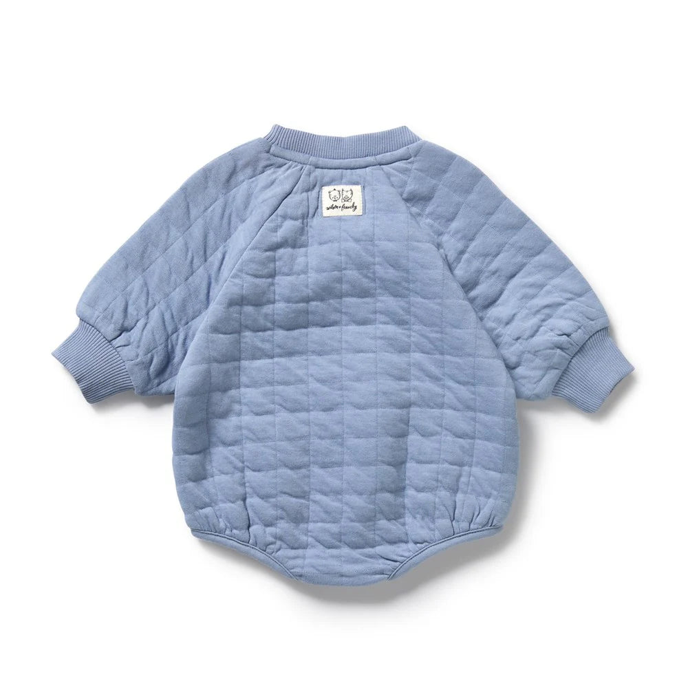 Sky Blue Organic Quilted Bodysuit