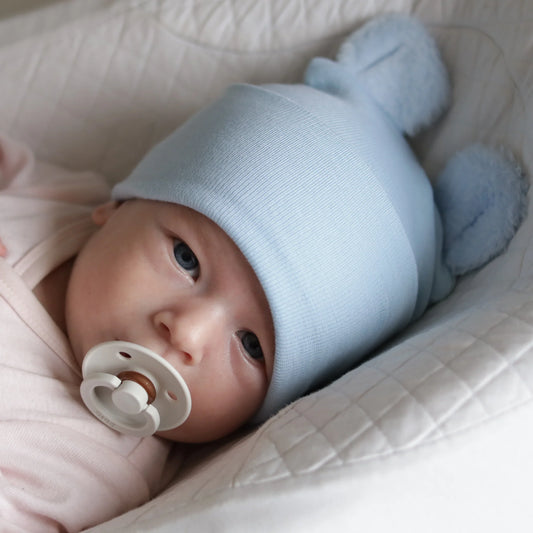 Ilybean Fuzzy Baby bear Newborn Hospital Hat for Newborns