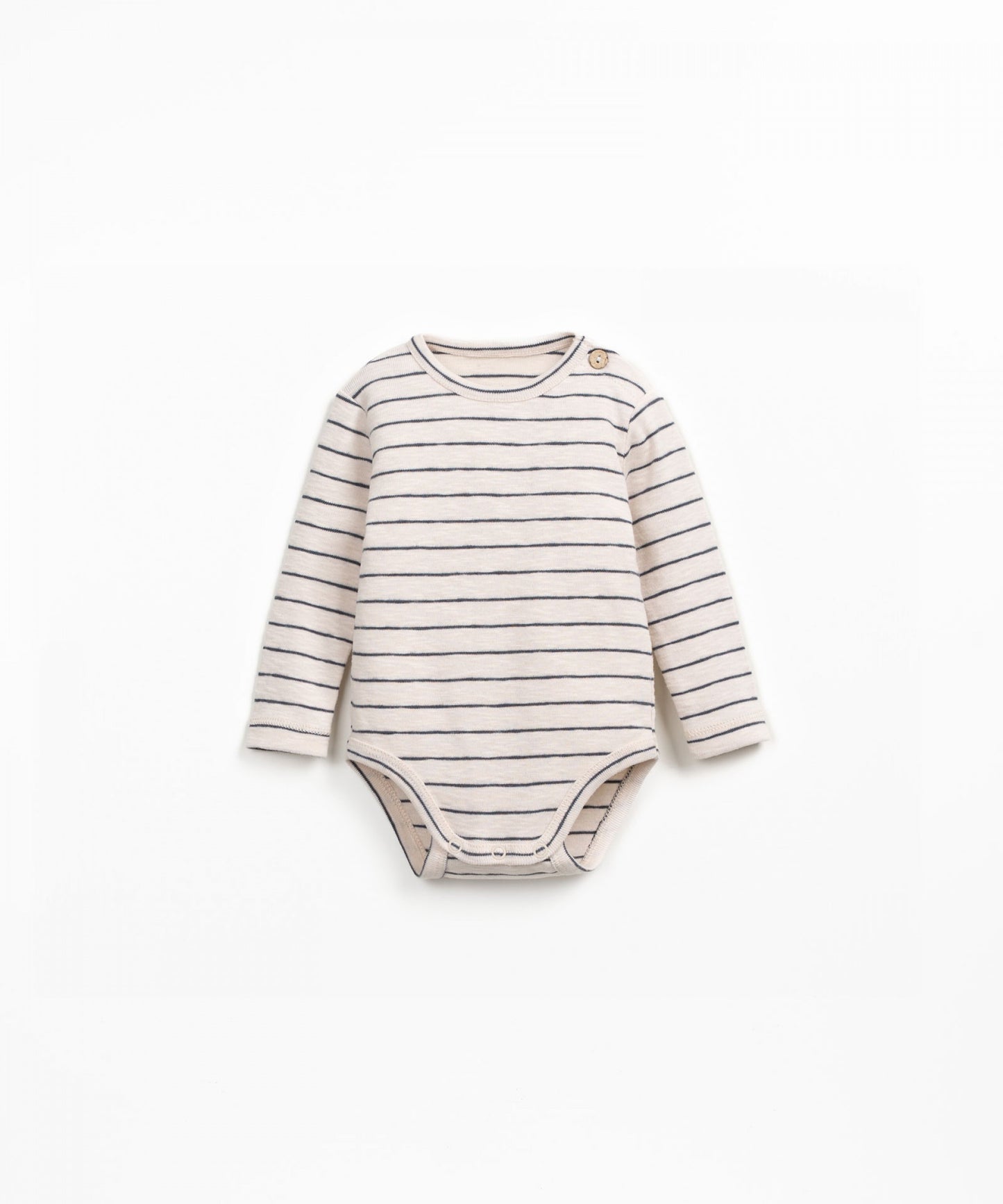 Rib Leggings with Built-in Feet and Striped Bodysuit Set