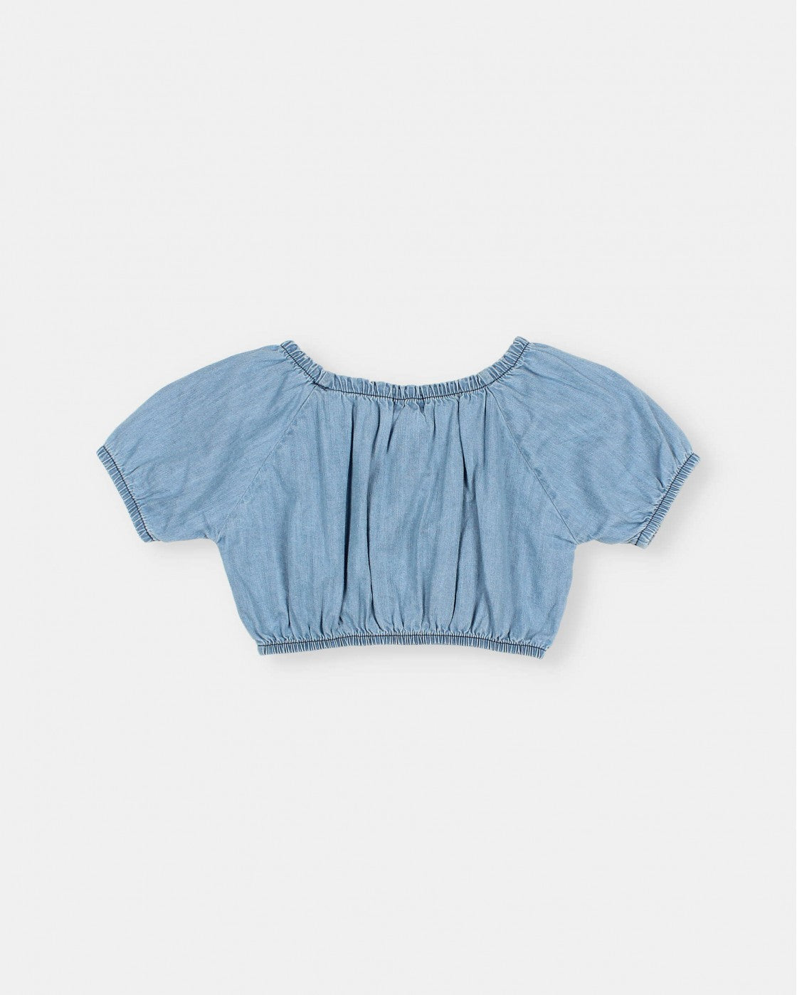 Denim Top and Wide Pants Set