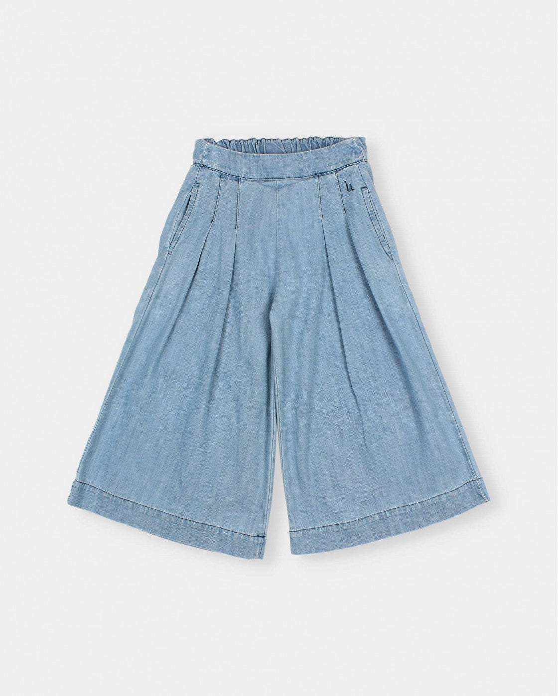 Denim Top and Wide Pants Set
