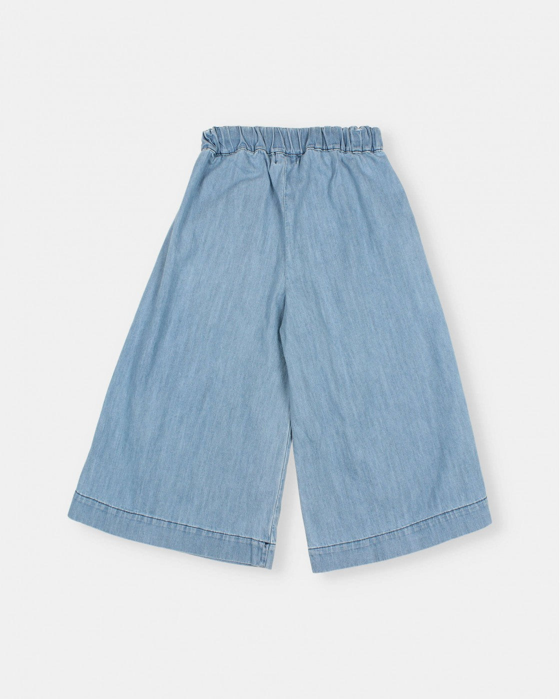 Denim Top and Wide Pants Set