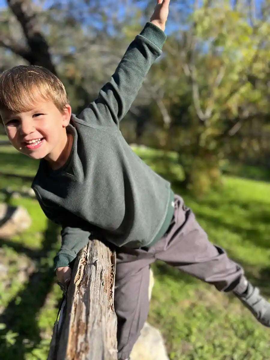 Comfy Relaxed Fit Sweat Set || Forest Green