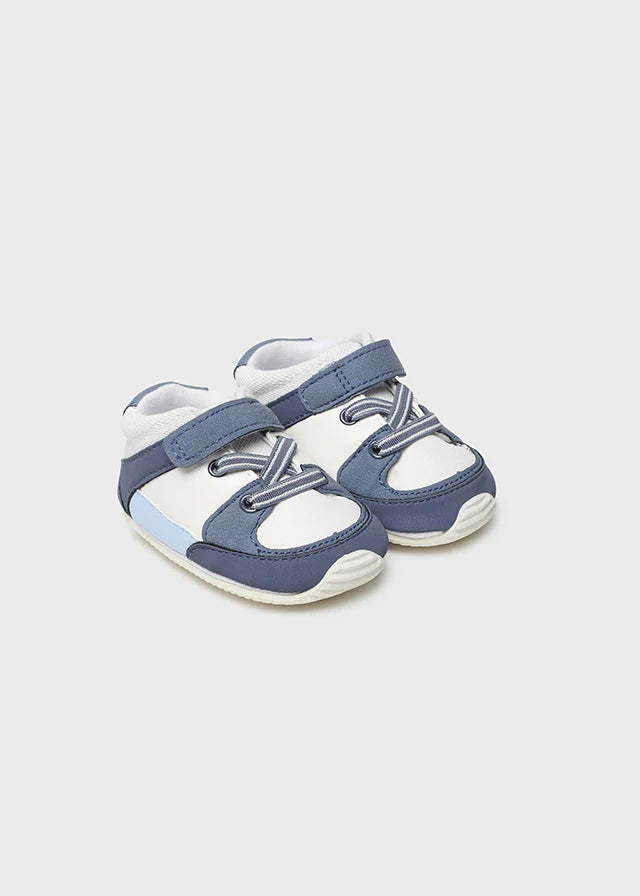 Newborn Sneakers || Blue + White