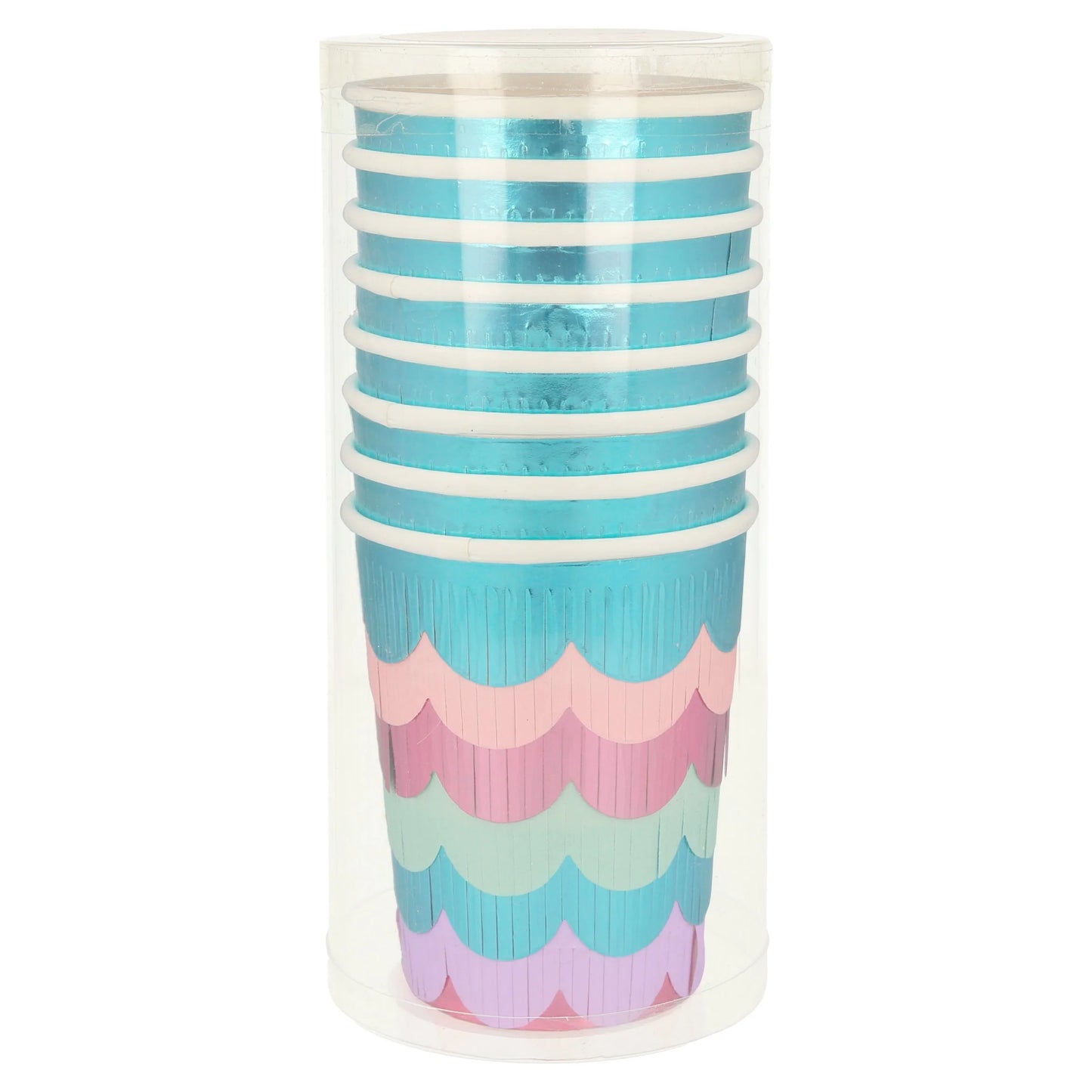 Mermaid Scalloped Fringe Cups (8)