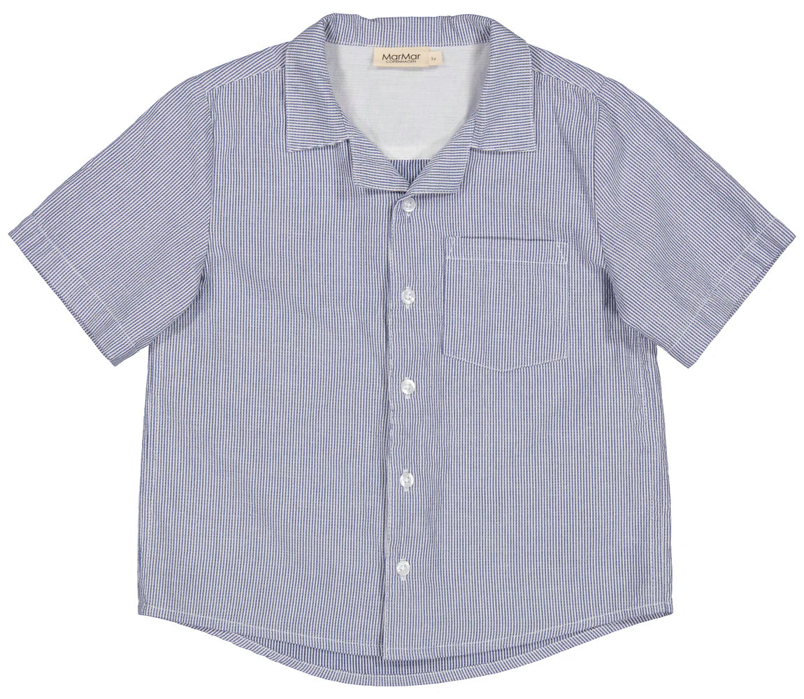 Take Shirt & Pal Shorts Set || Blue Stripe